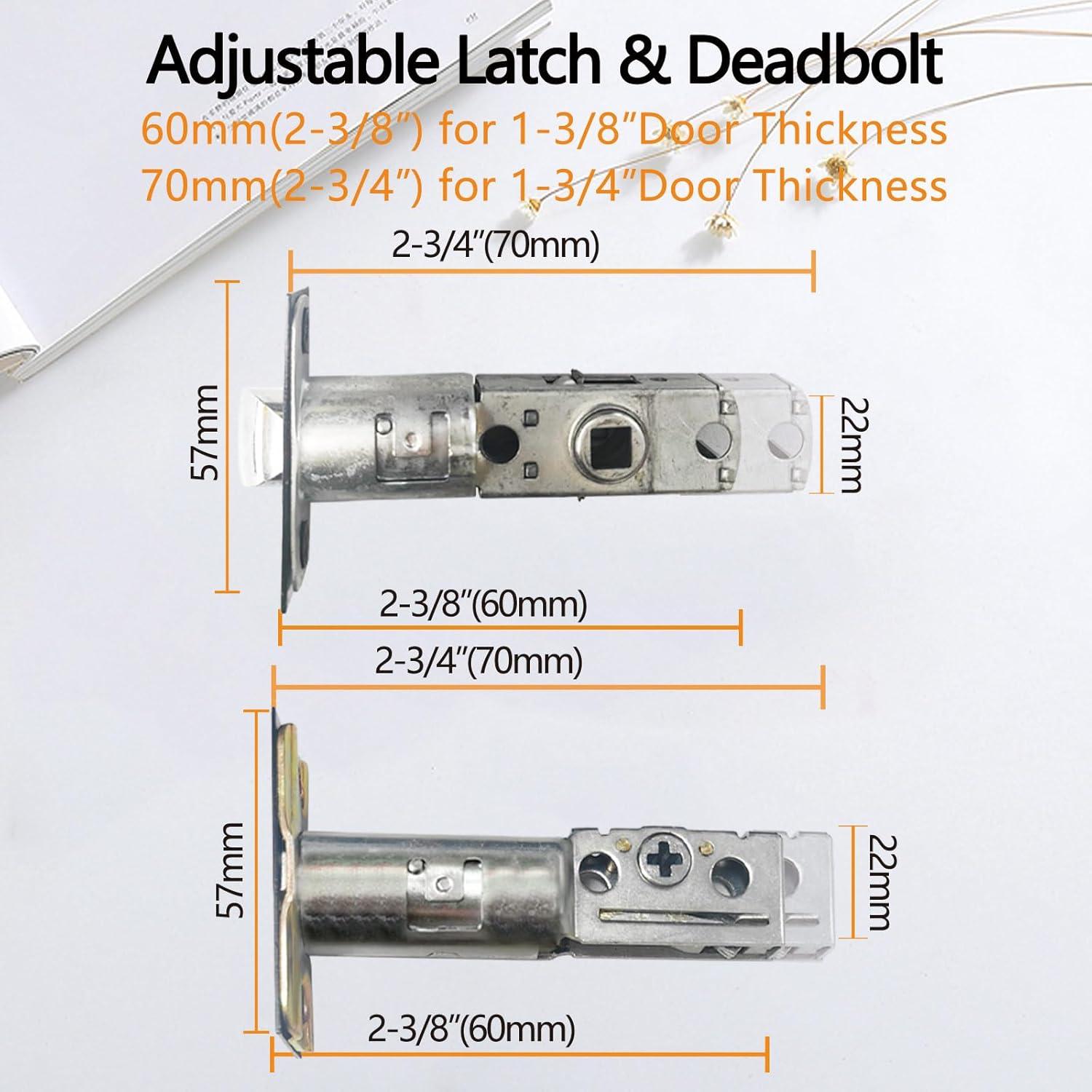 Handleset with Cylinder Deadbolt and Door and Rosette