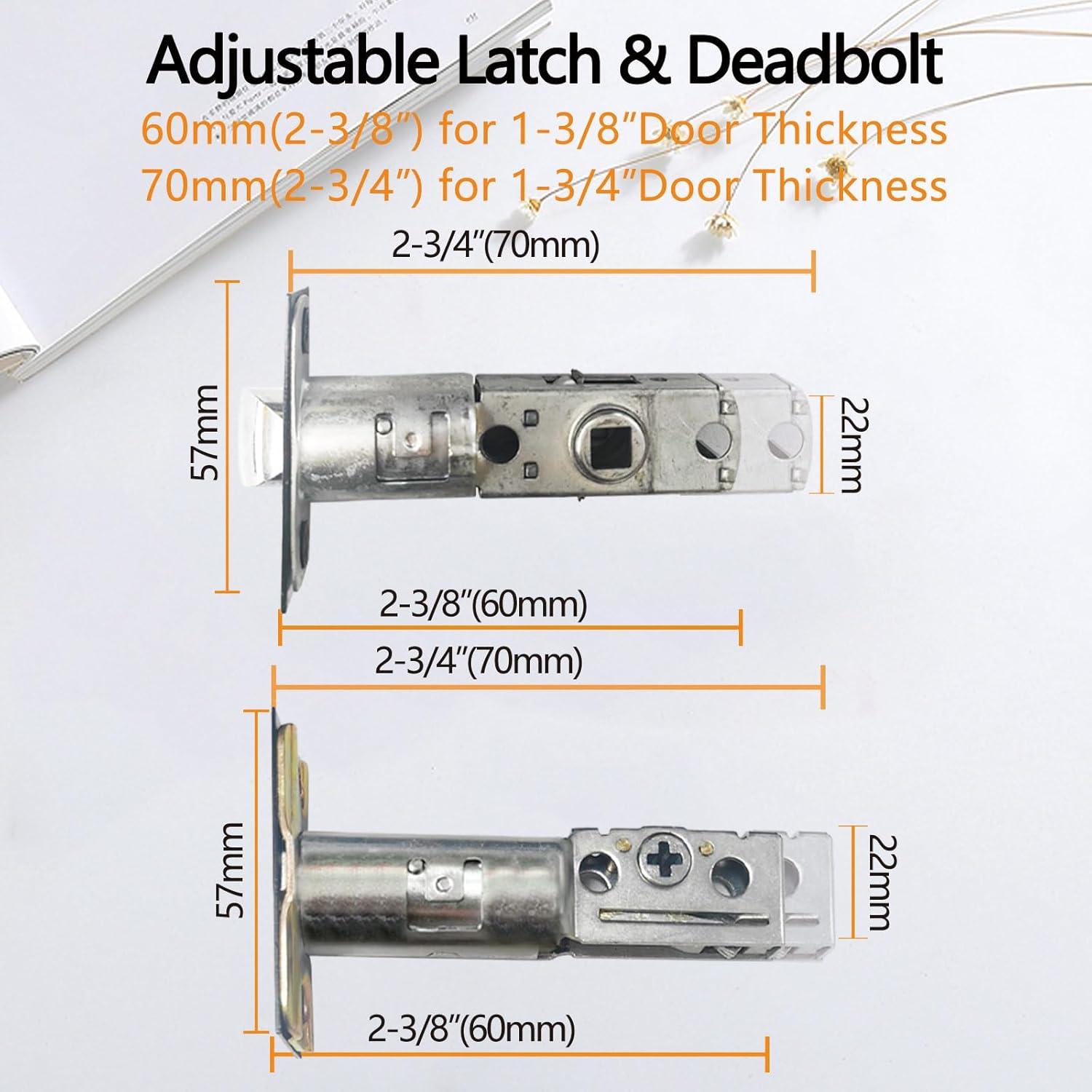 Handleset with Deadbolt and Door and Rosette