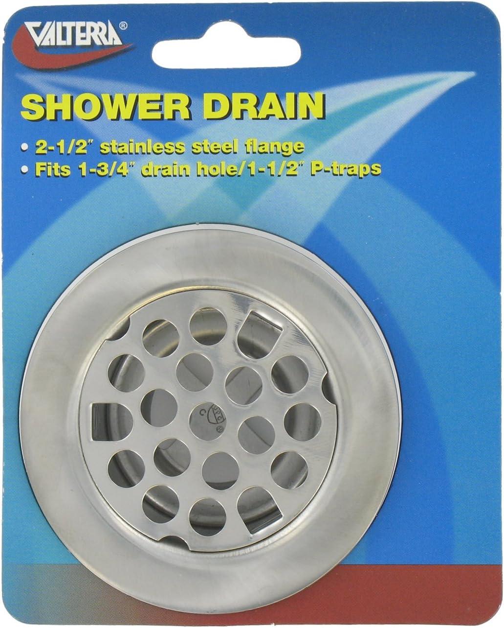 Stainless Steel RV Shower Drain with Evacuation Flange