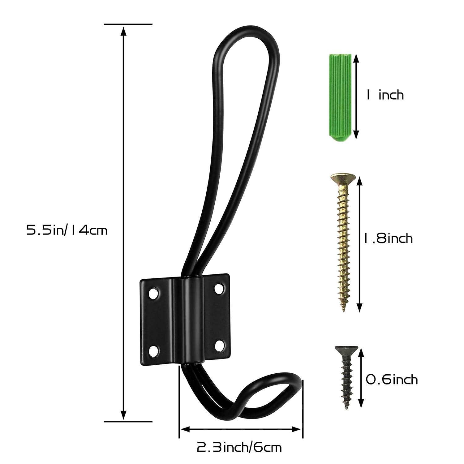 Solid Pine Wood Towel Rack Rustic Coat Rack Wall Mounted Coat Hook with 4 Farmhouse Hooks Rustic Towel Racks for Bathroom Entryway Kitchen Towel Coat Hat Purse Robes (Brown)