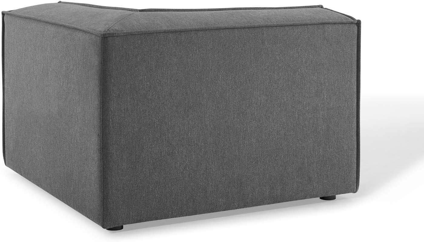 Restore Sectional Sofa Corner Chair Charcoal - Modway: Upholstered, Wood Frame, Modern Style, Polyester Fabric