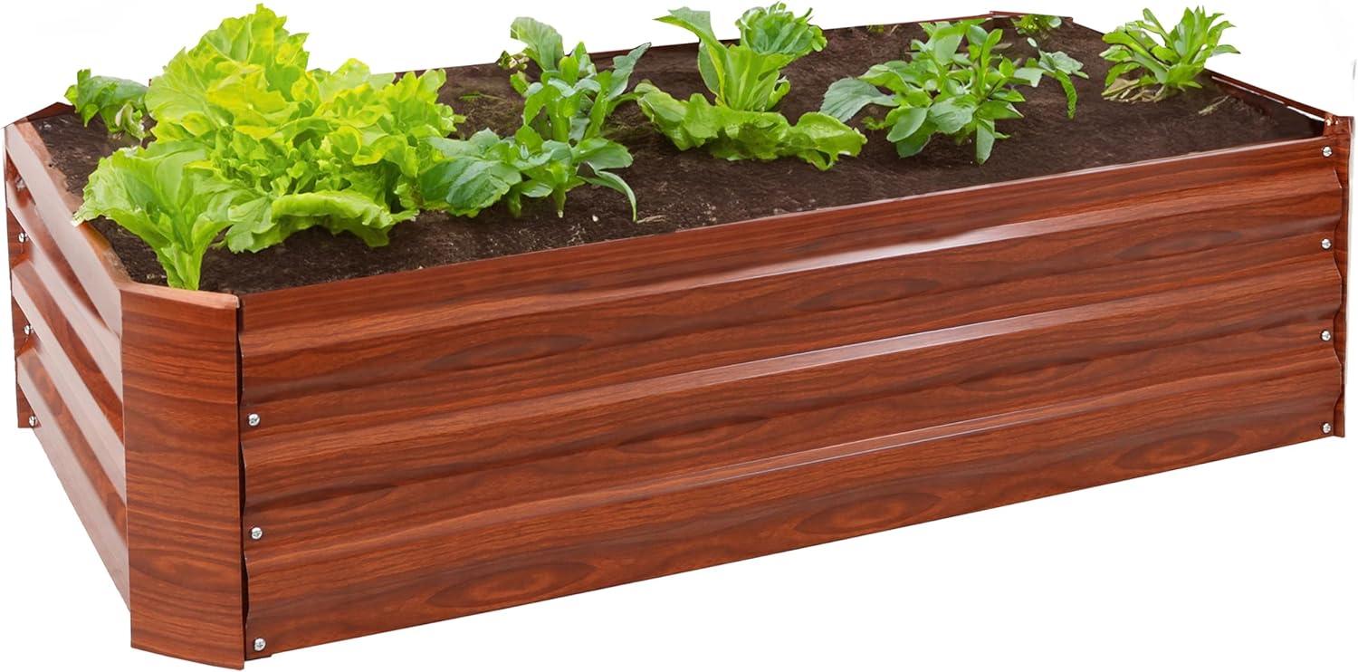 Ippolito Rectangular Galvanized Steel Raised Garden Bed