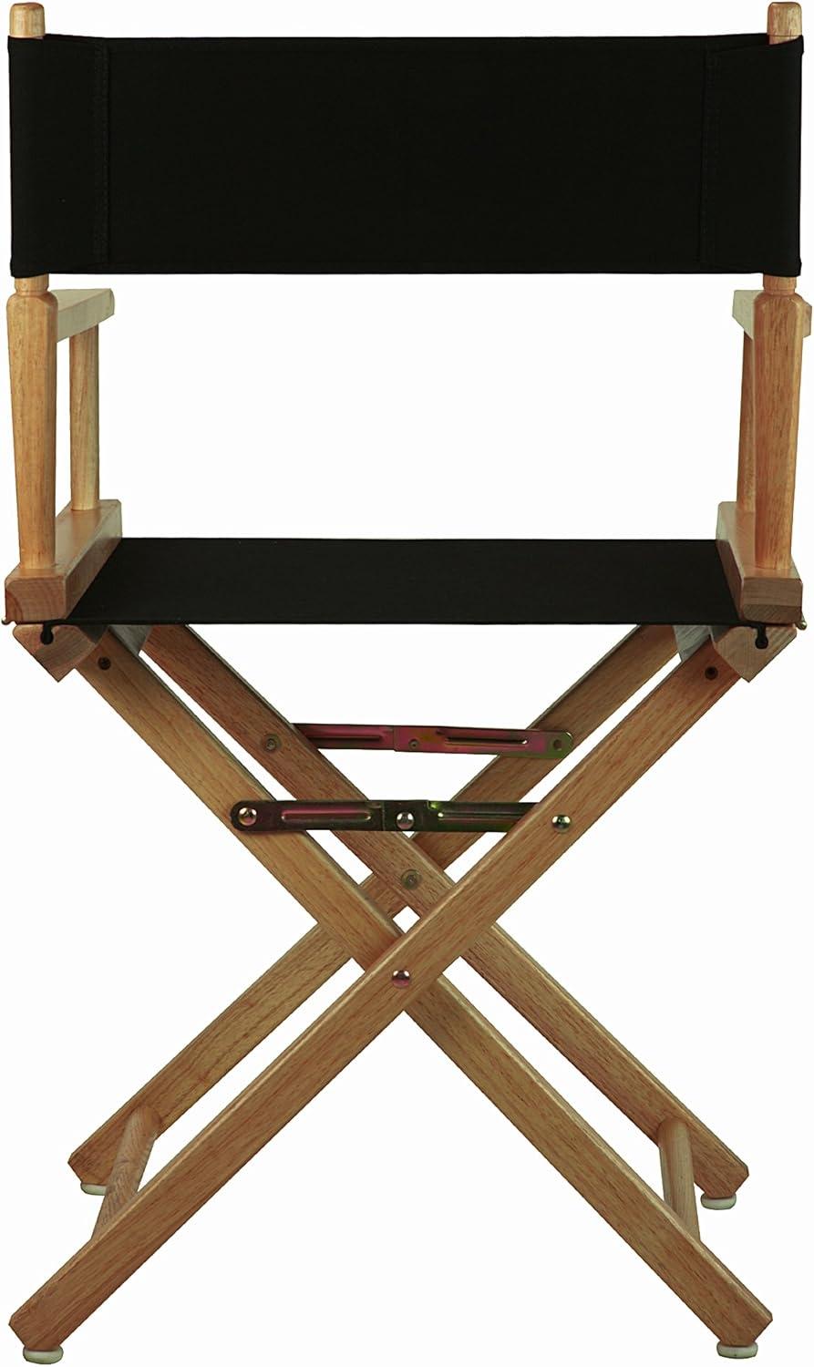 Casual Home 18" Director's Chair Natural Frame-Black Canvas