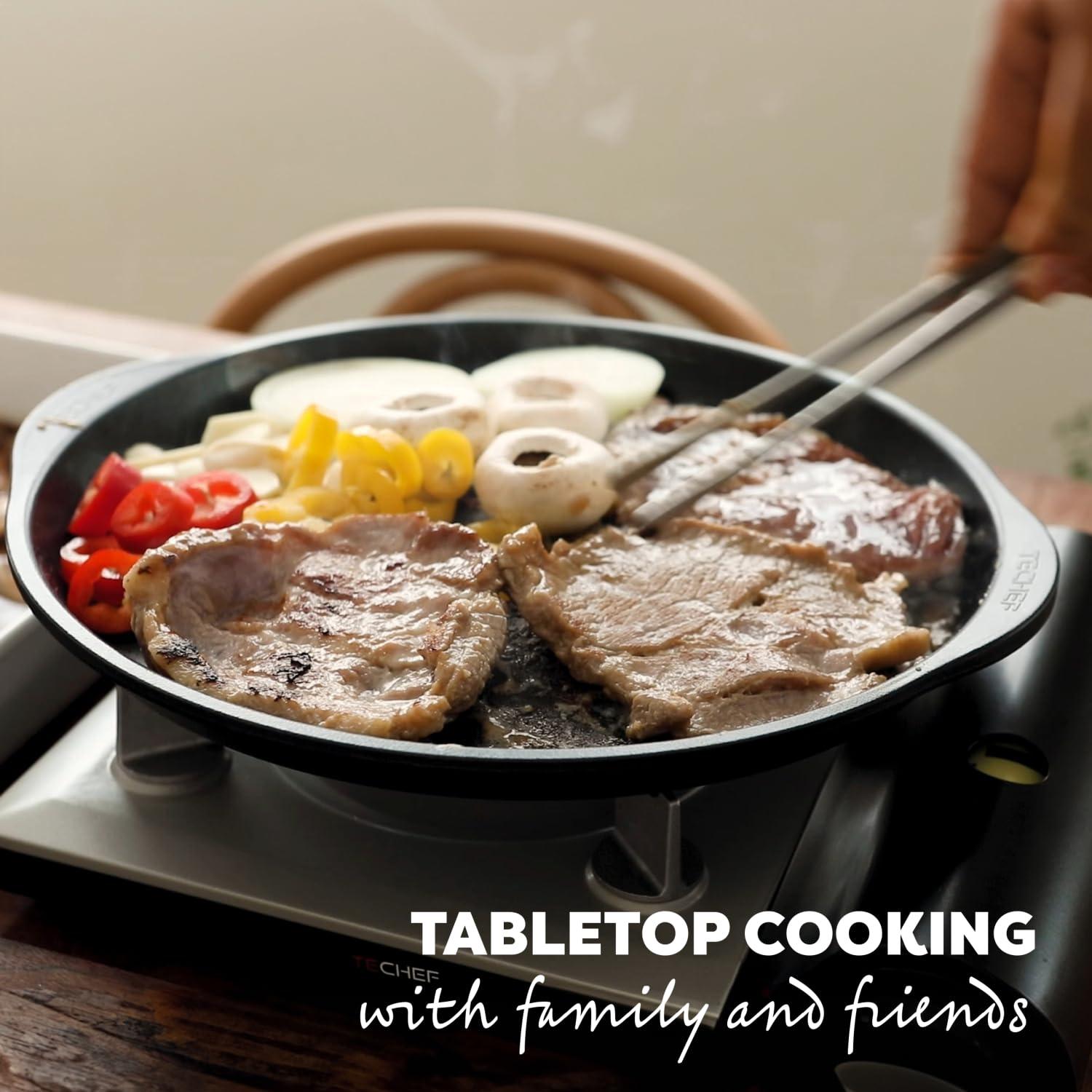 TECHEF Stovetop K-BBQ Non-Stick Grill Pan / Black