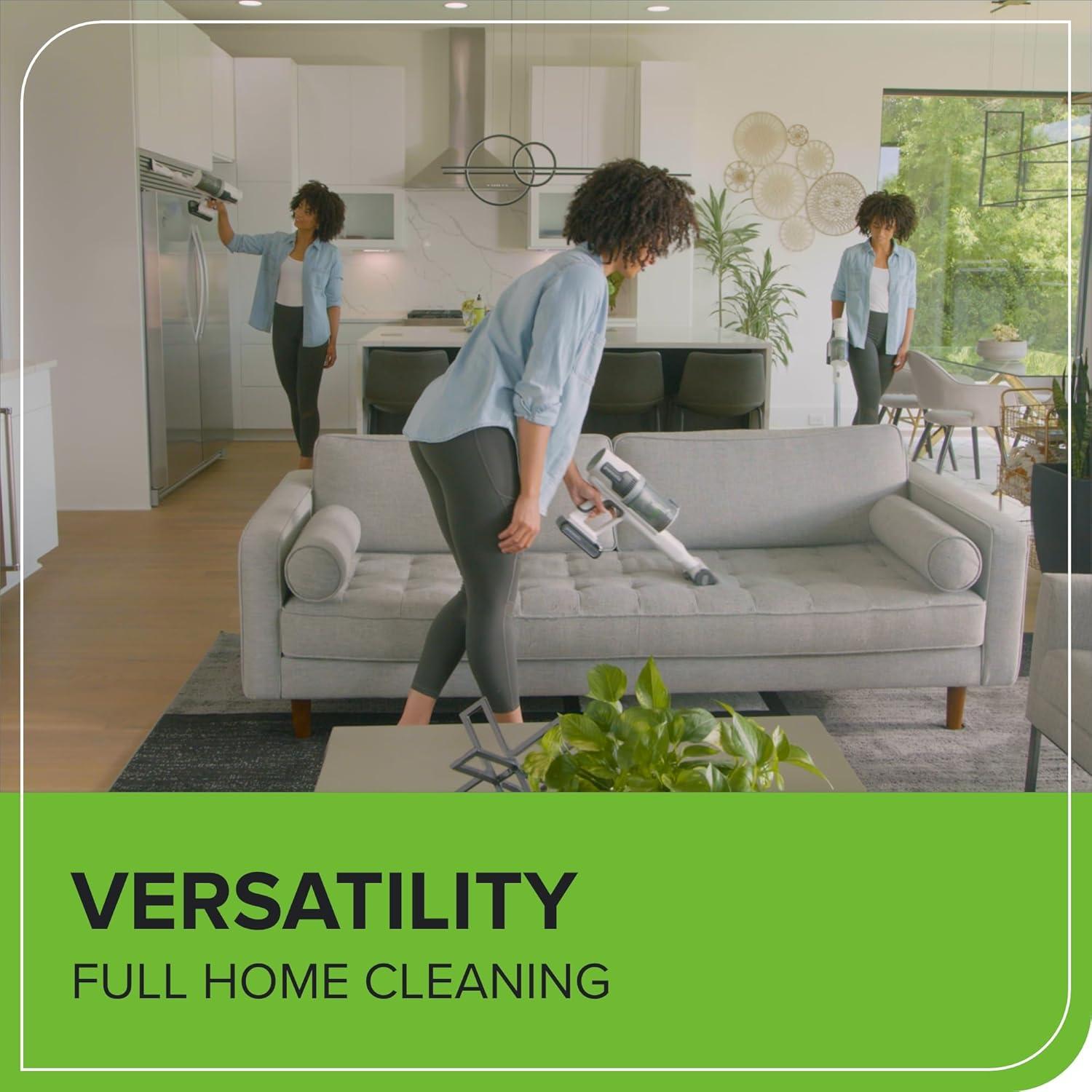 Greenworks 24V Brushless Cordless Stick Vacuum, Lightweight, Handheld, Pet, Anti-Allergen HEPA Filtration, Hard Floor, Carpet, Car, 4Ah Battery, and 30-Minute Charge Time (White)