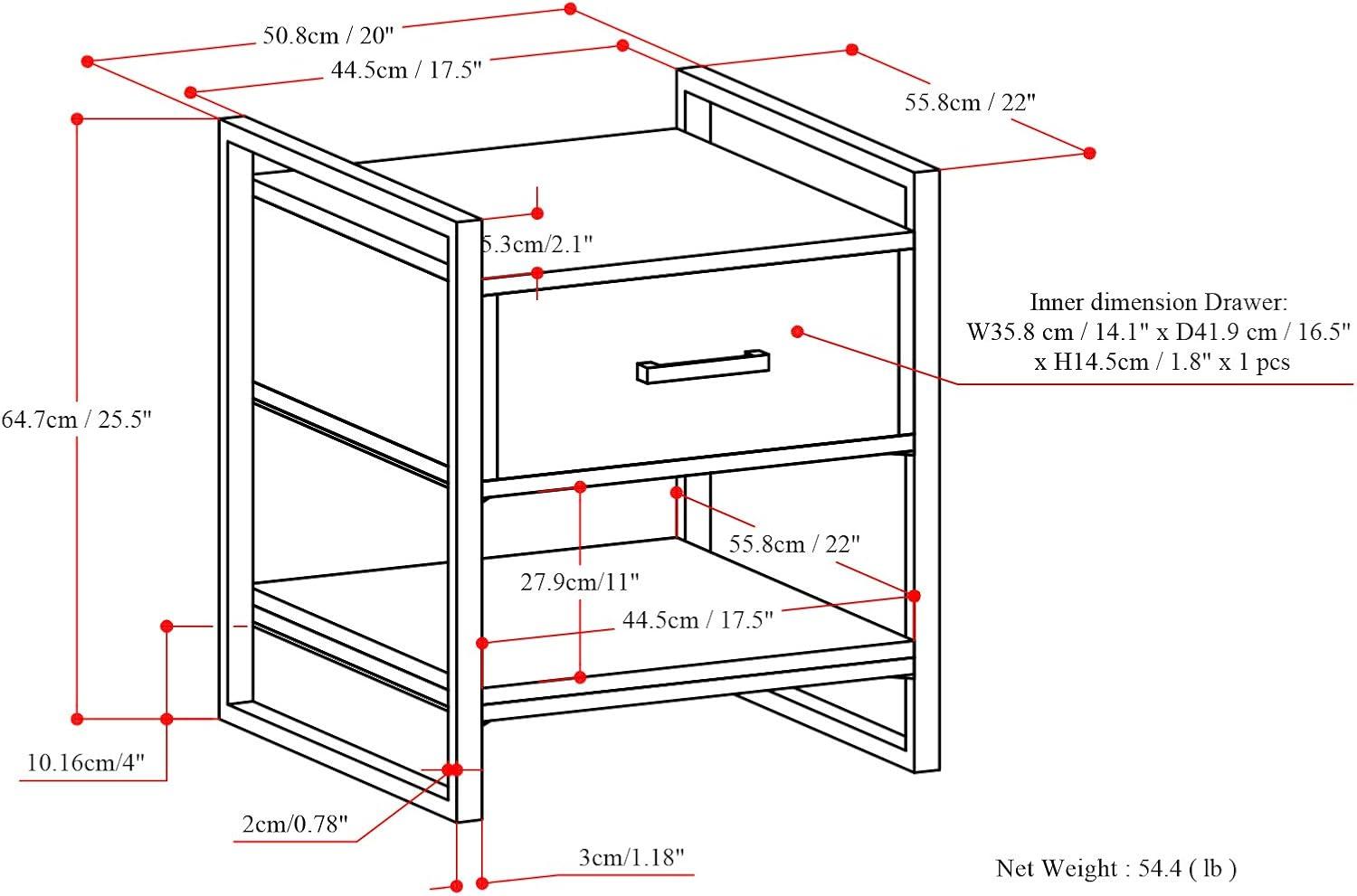 Riverside 1 - Drawer Nightstand