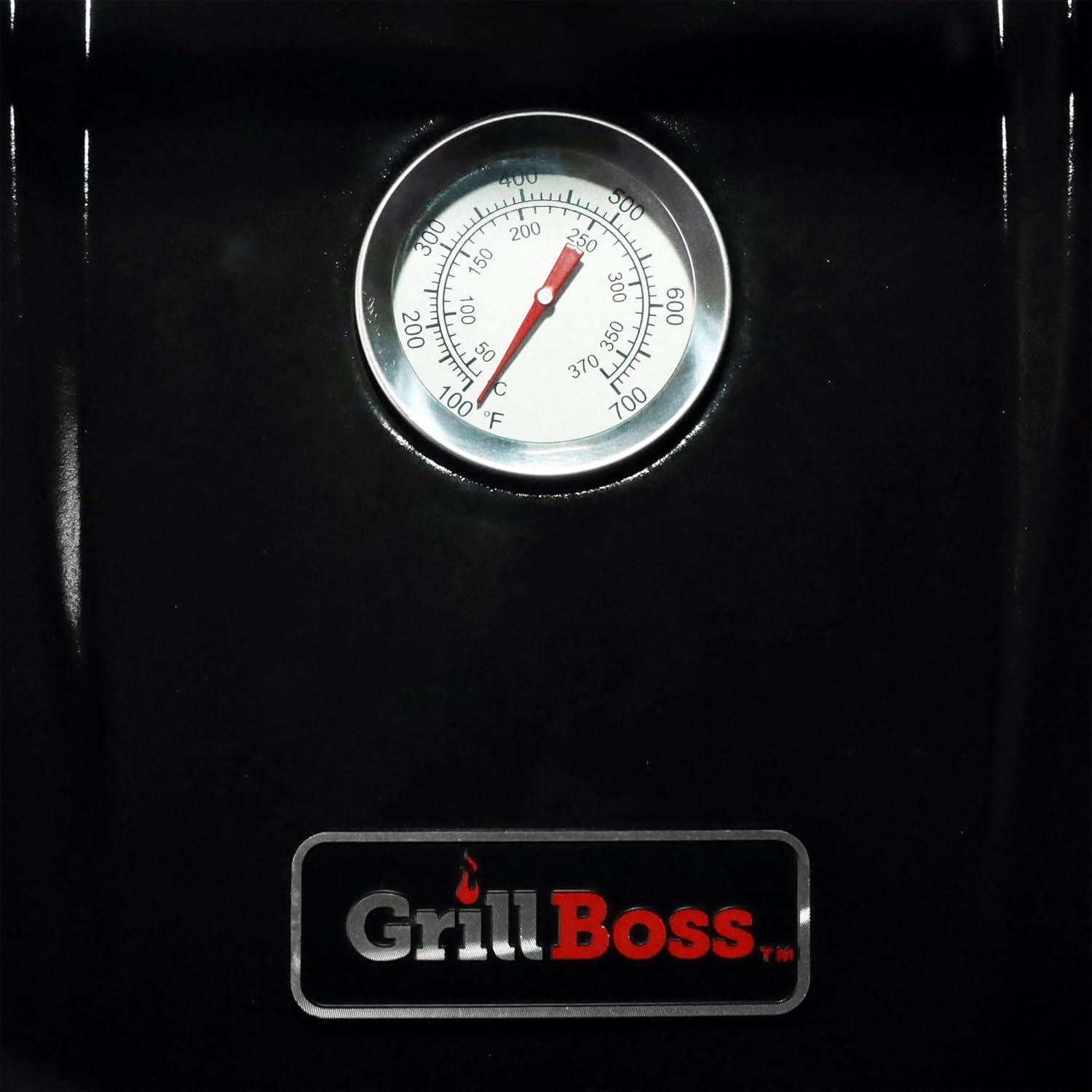 Grill Boss Black Vertical Charcoal Smoker with Grill Cover