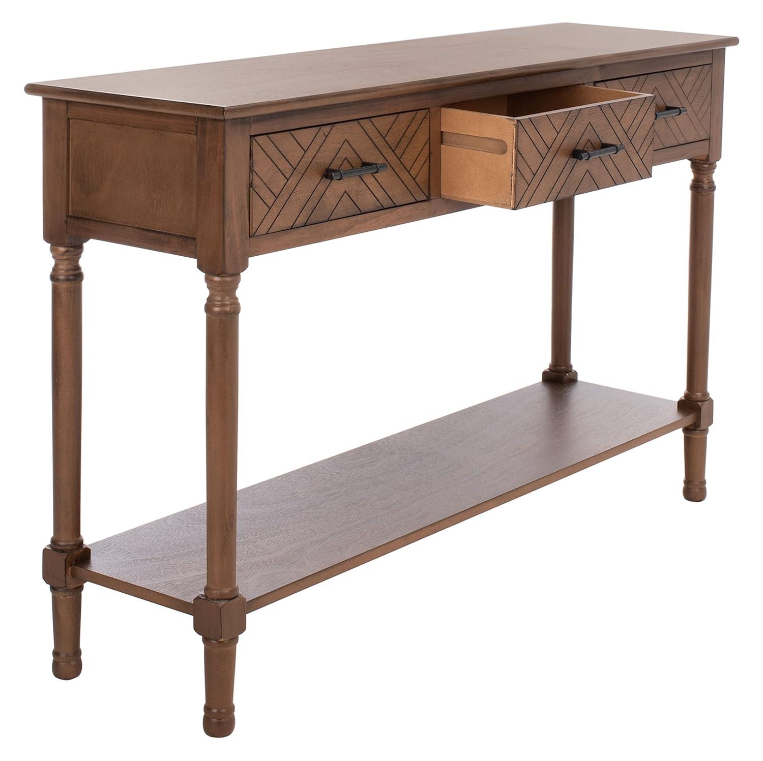 Peyton 3 Drawer Console Table - CNS5705C - Brown - Safavieh