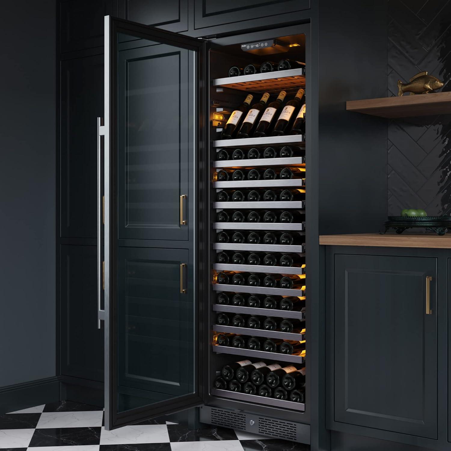 Avallon Awc243tszlh 24" Wide 150 Bottle Capacity Built-In Or Free Standing Wine Cooler -