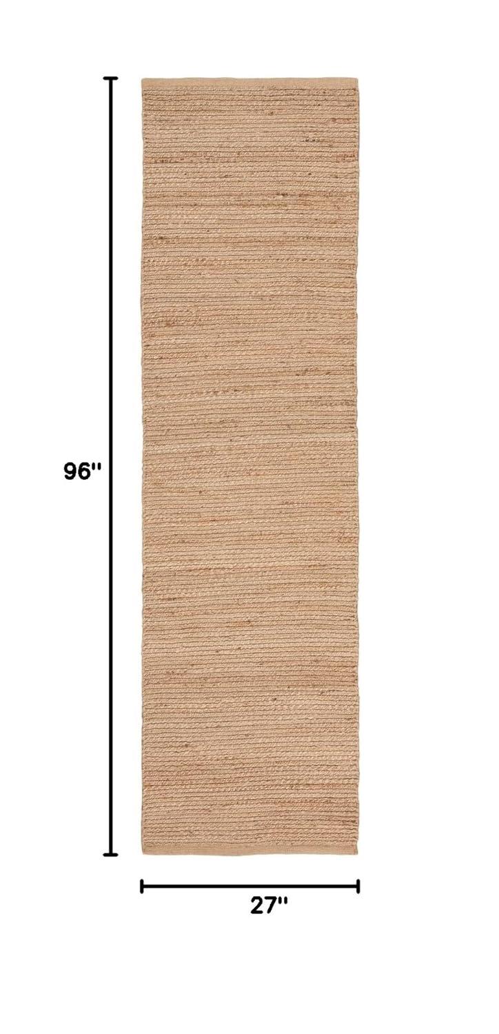 Nourison Hand Woven Natural Jute Indoor Area Rug Natural 2'3" x 8'