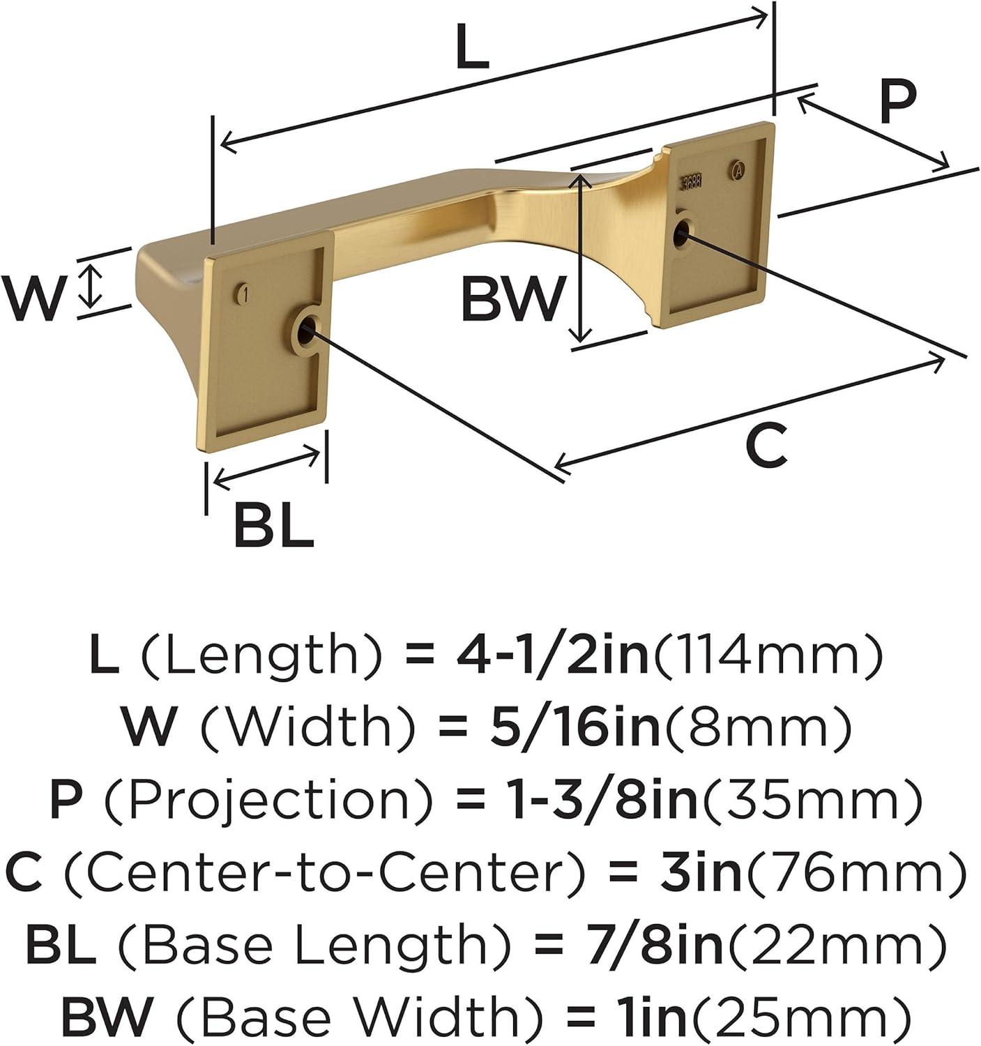 Exceed 3 in (76 mm) Center-to-Center Cabinet Pull