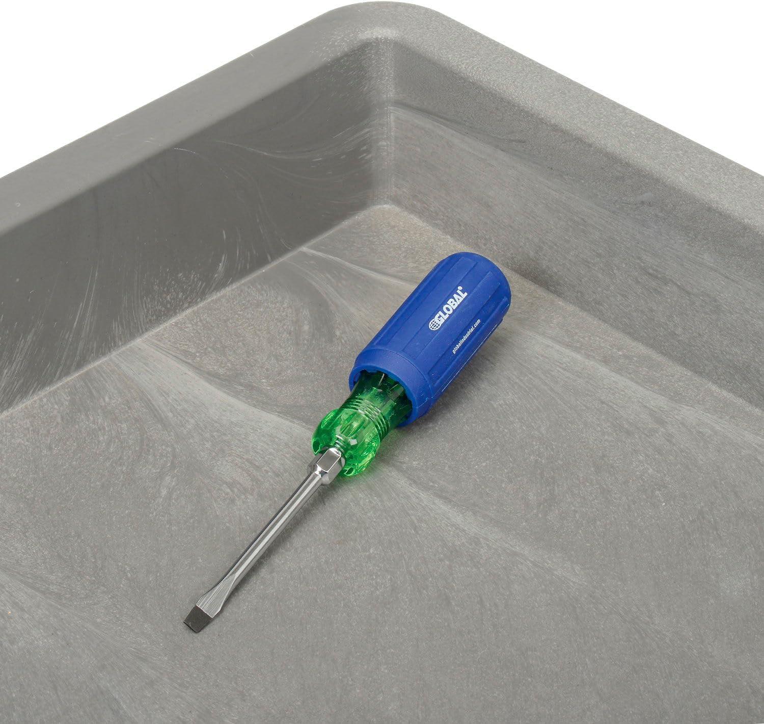 Plastic 3 Tray Shelf Industrial Strength Service & Utility Cart, 44” x 25-1/2”, 8" Pneumatic Wheels