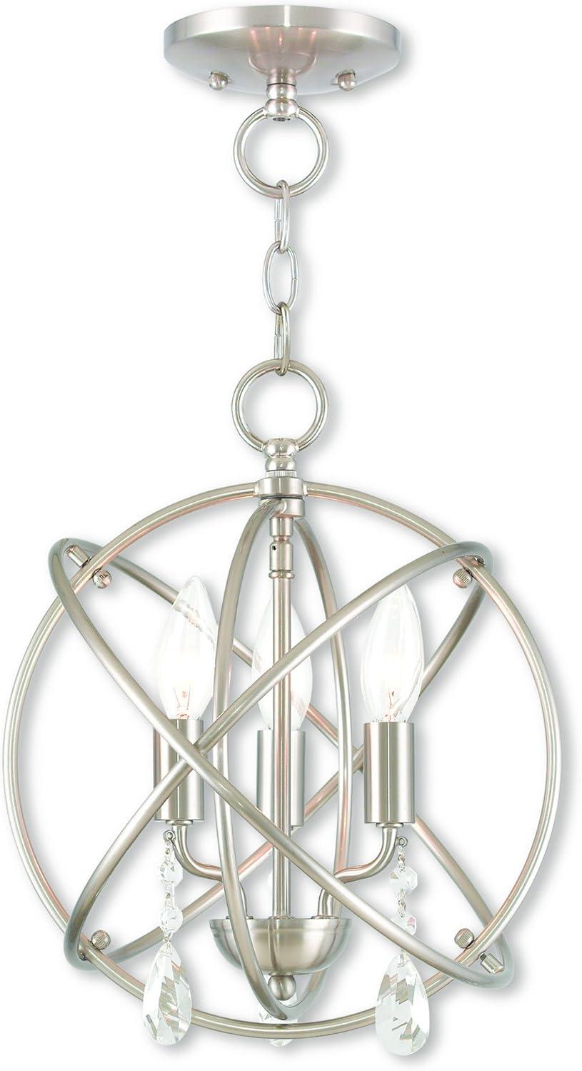 Livex Lighting Aria 3 - Light Chandelier in  Brushed Nickel