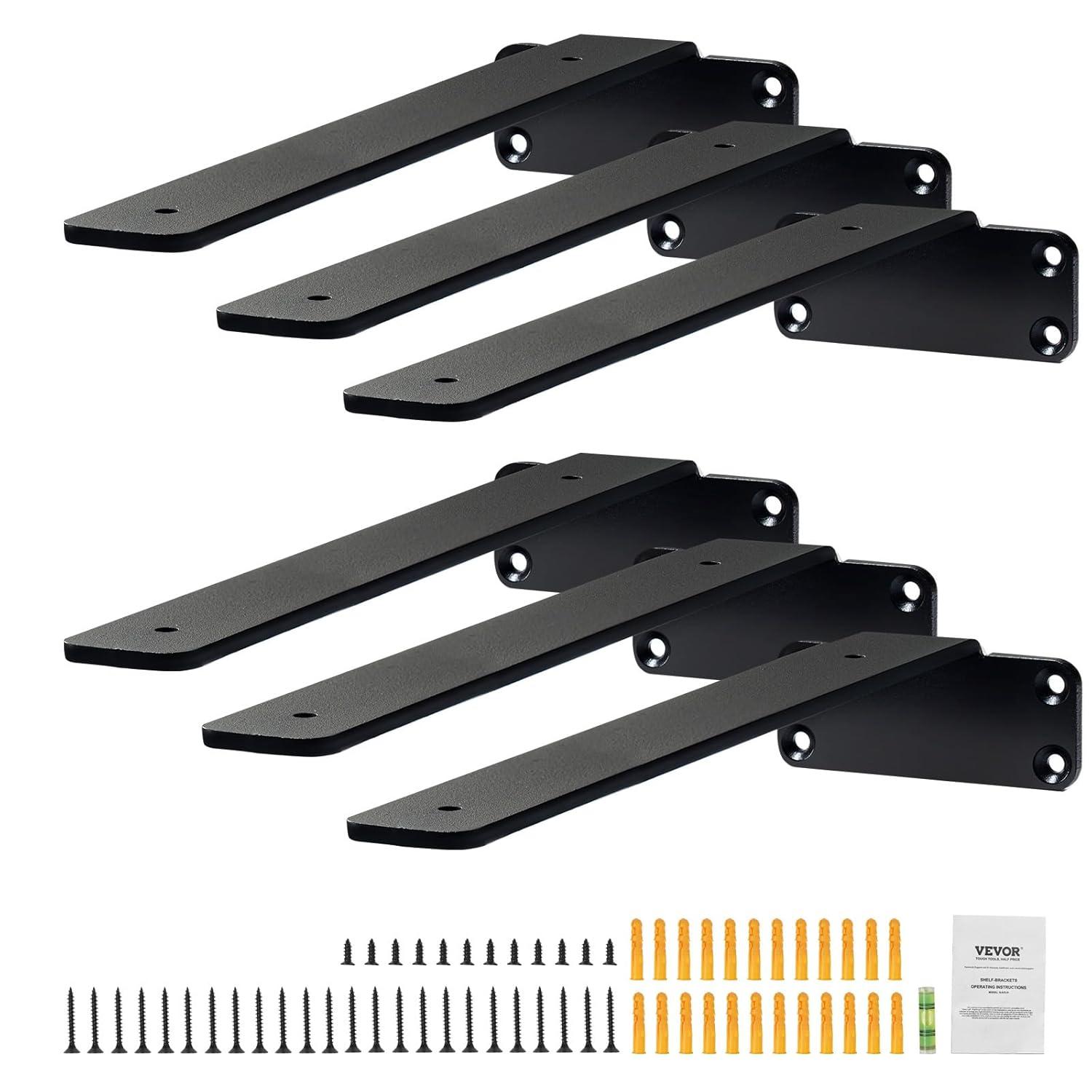 VEVOR Floating Shelf Brackets (Set of 6)