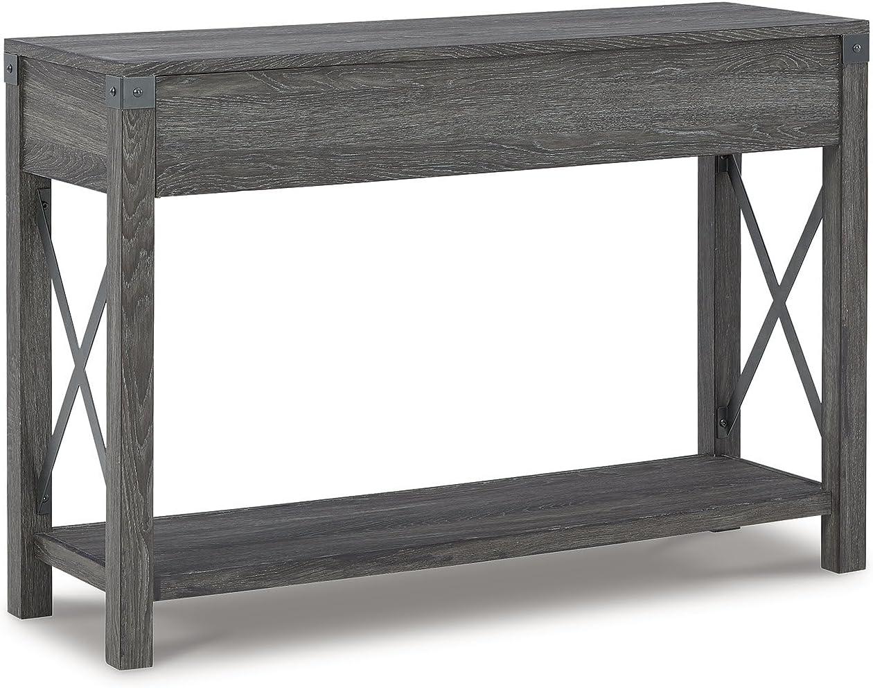 Bayflynn Console Sofa Table White - Signature Design by Ashley: Modern Farmhouse Style, Open Shelf Storage