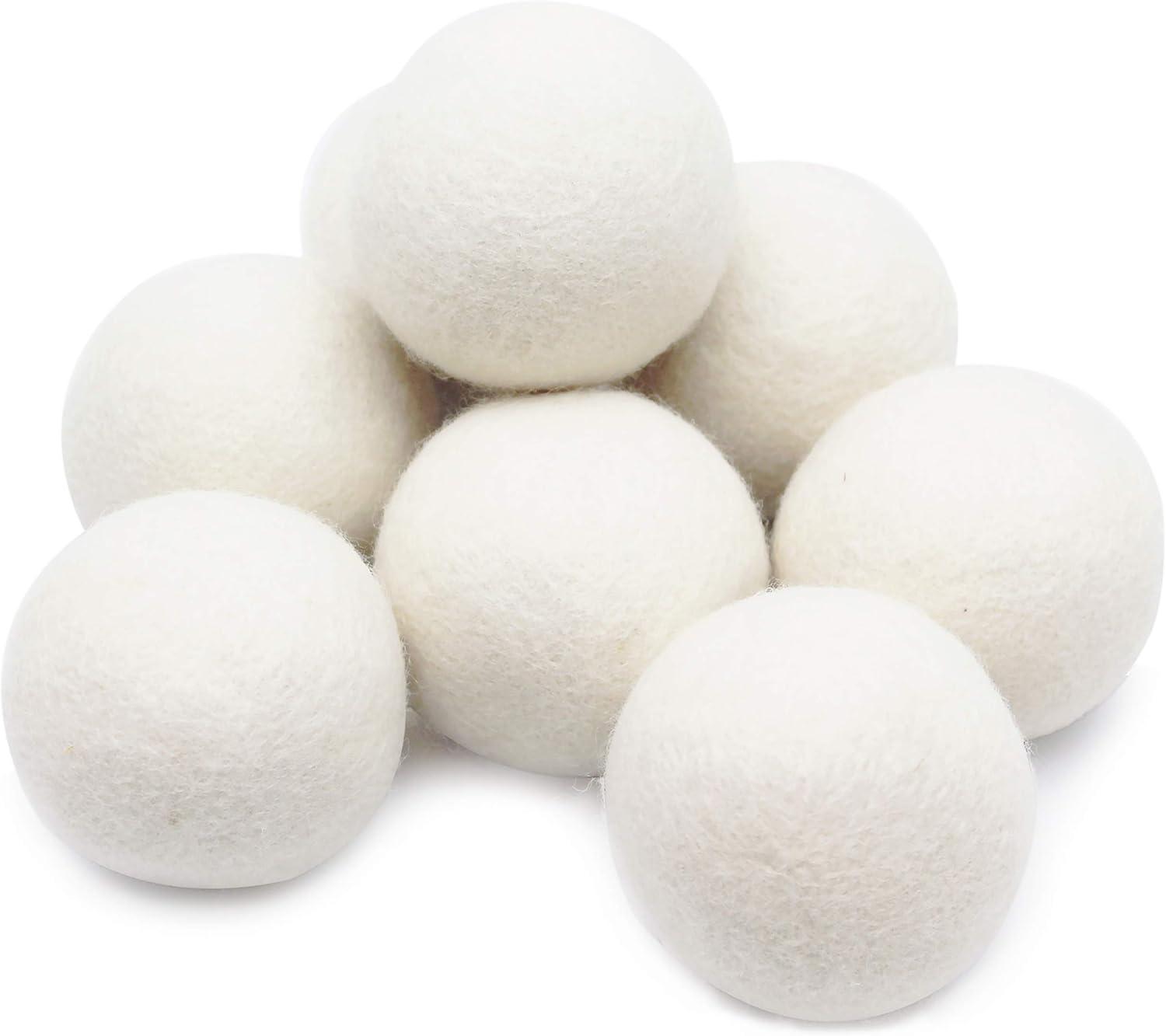 Eco-Friendly XL Organic Wool Dryer Balls, 8-Pack