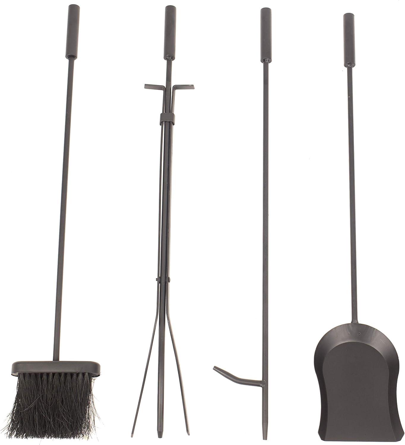 Pleasant Hearth FA011TL Steel Fireplace Tools and Log Bin