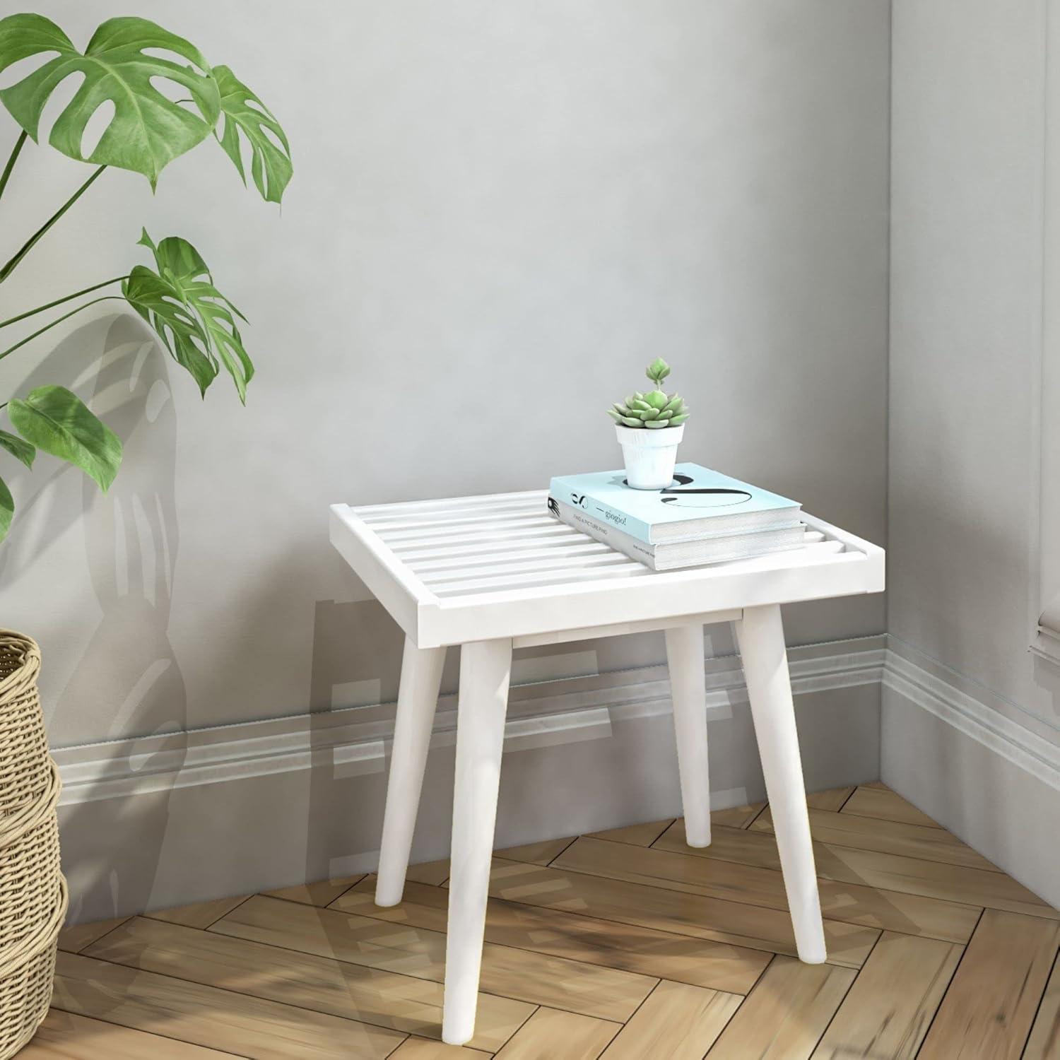 Plank+Beam Entryway Bench, Solid Wood End of Bed Bench for Bedroom, Hallway, Porch, 56.25”