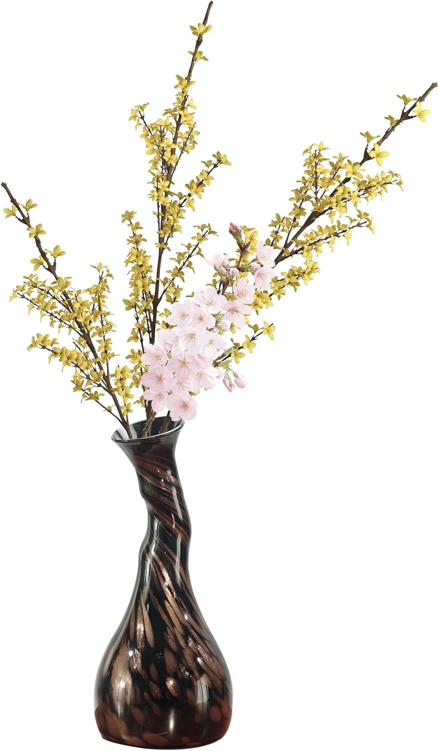 Springdale 15.75"H Twisted Gourd Hand Blown Art Glass Vase