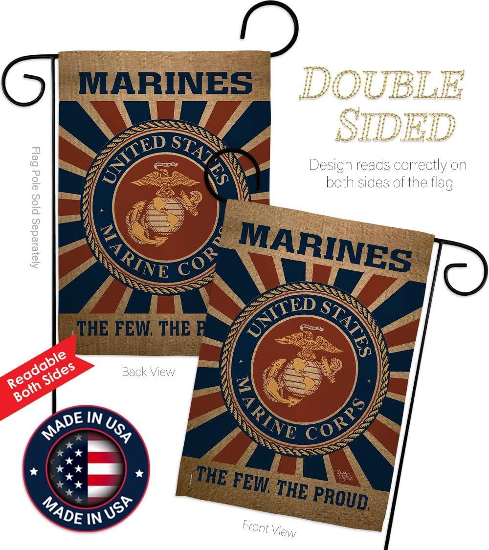 Breeze Decor Double Sided 18.5'' H x 13'' W Burlap Flag Set