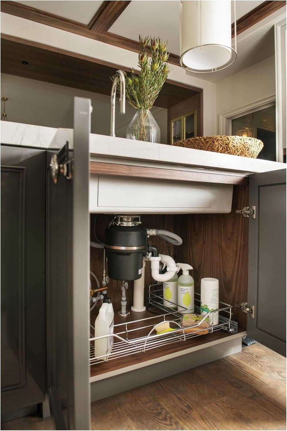 Rev-A-Shelf 5786-30 Sink Classics 29-3/8" Under Sink U-Shaped Pull Out Organizer - Chrome