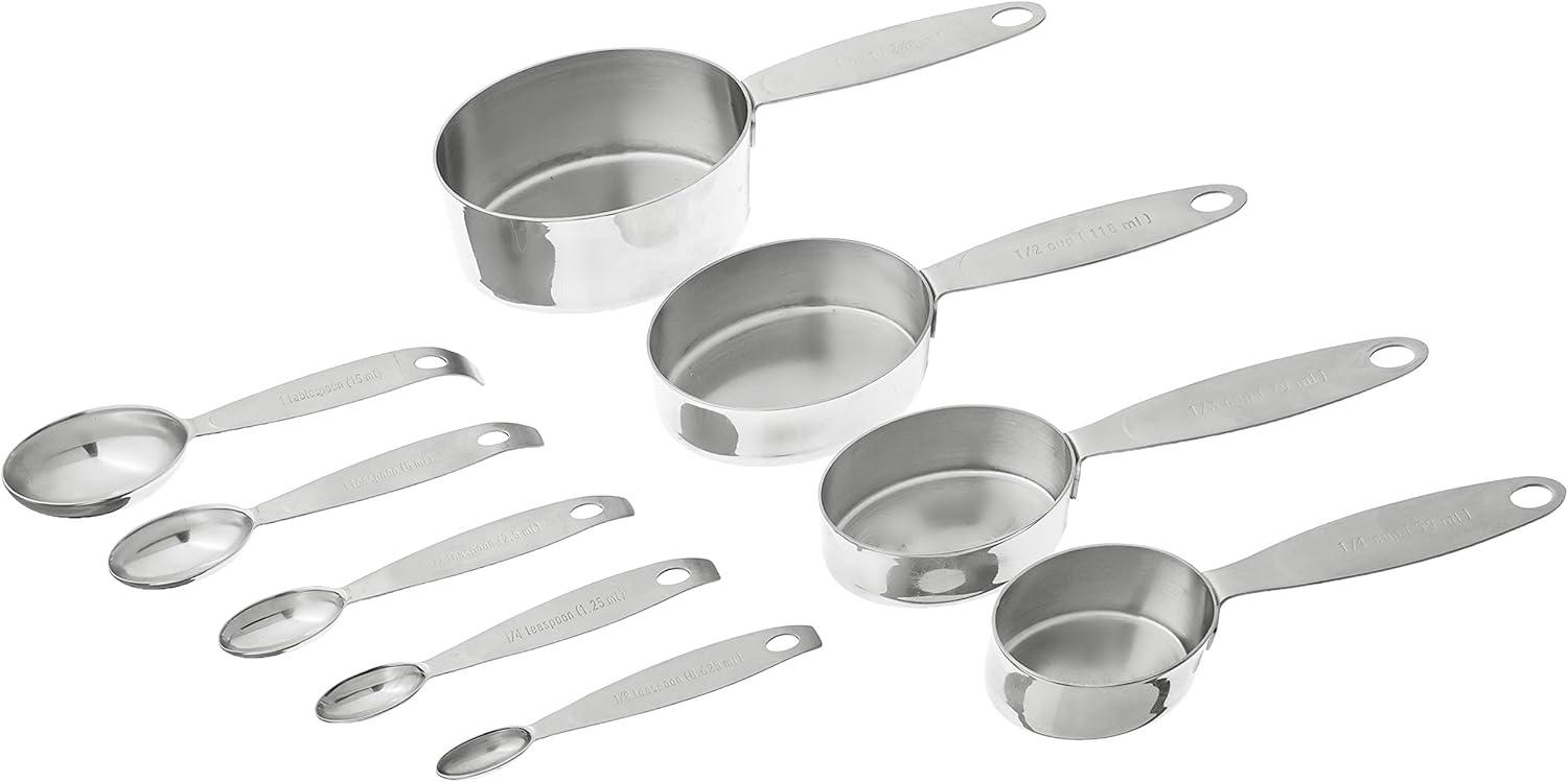 Stainless Steel Measuring Cup and Spoon Set for Dry Spices