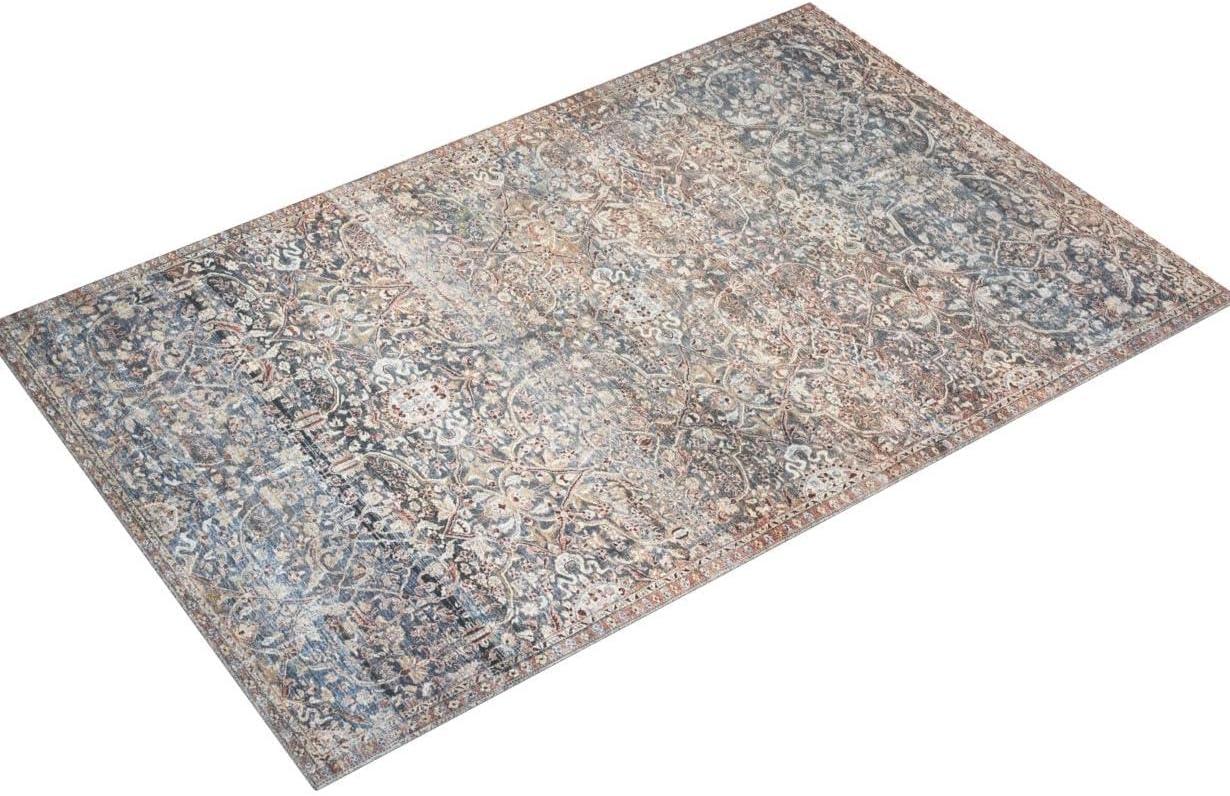 Chris Loves Julia x Loloi Jules Oriental Denim/Spice Area Rug