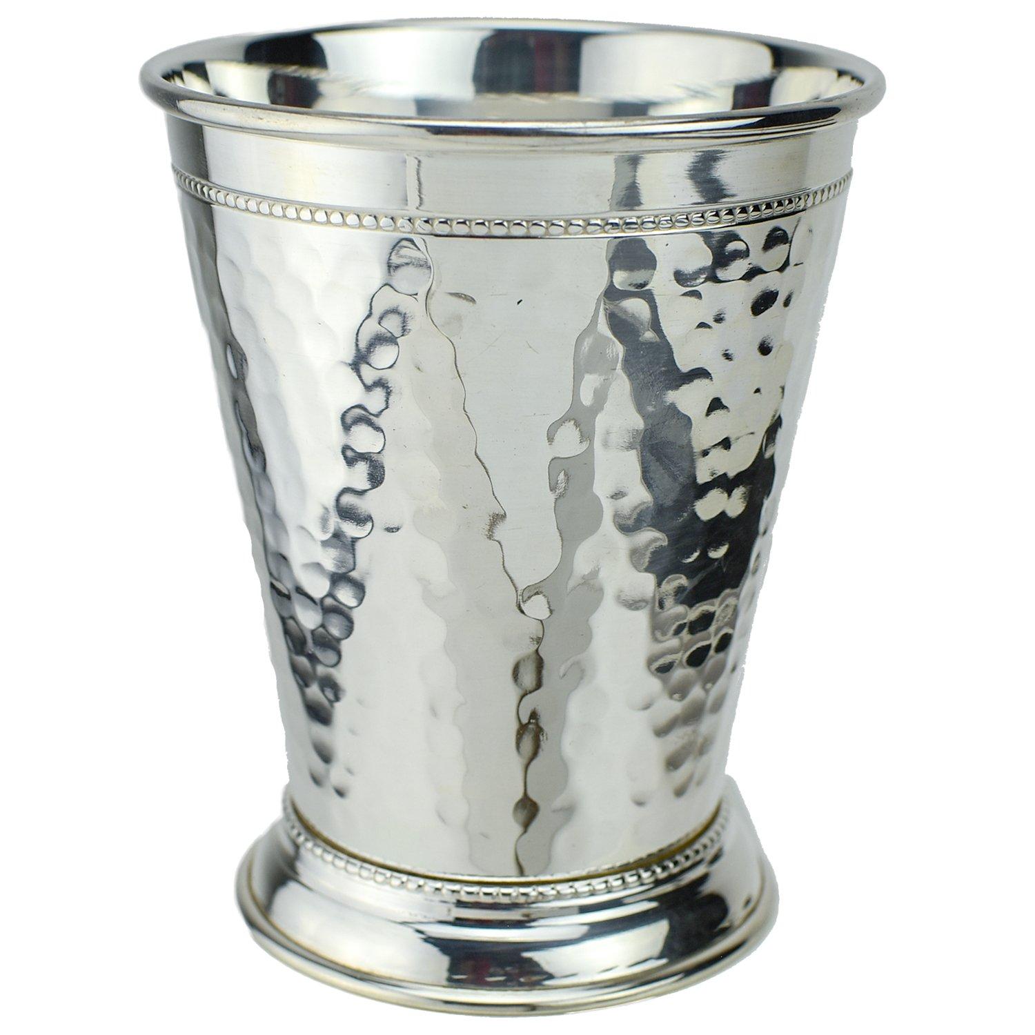 Prince of Scots Hammered Copper Mint Julep Cup with Pure Silver Plate 12 Ounce