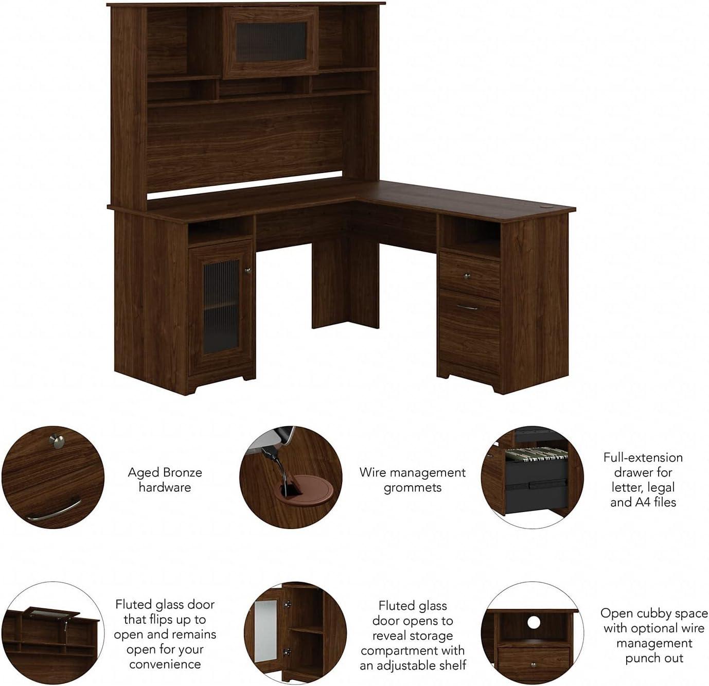 Shelonda L-Shaped Executive Desk