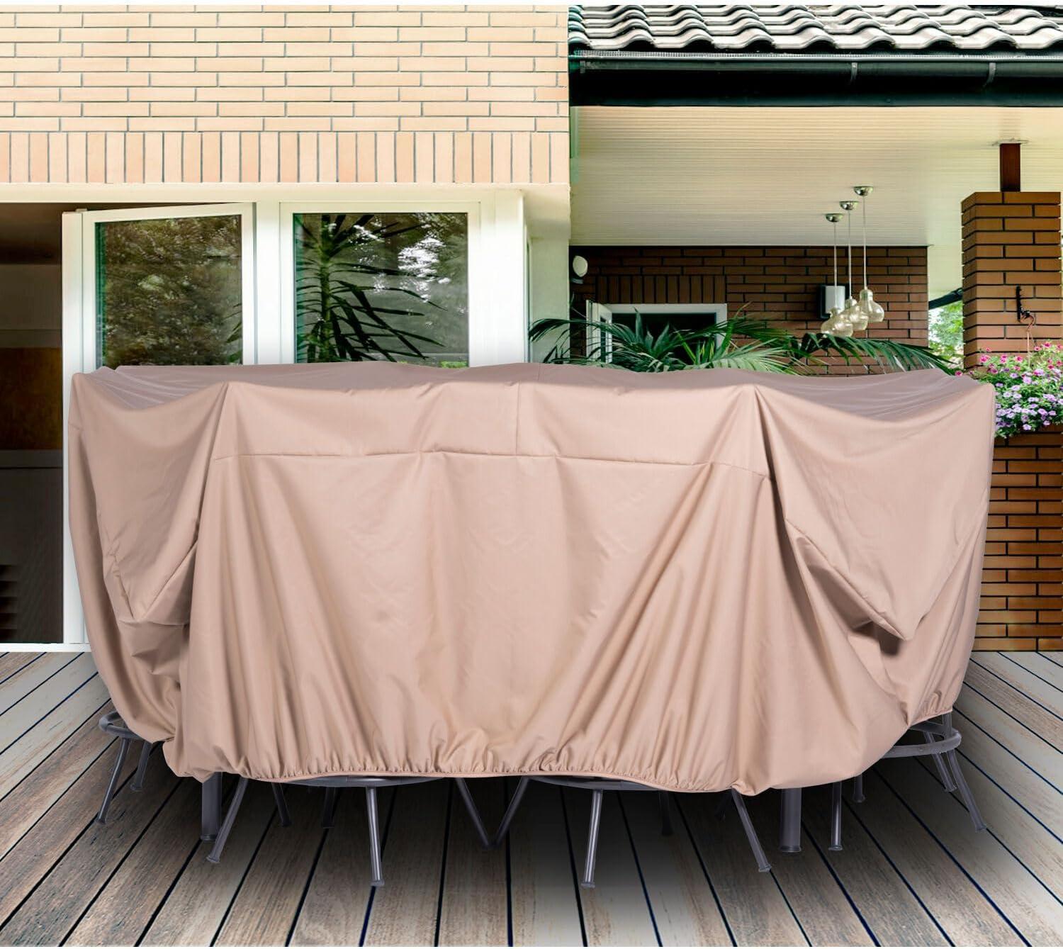 Nude Sun Resistant Outdoor Furniture Cover for 5-Piece Set