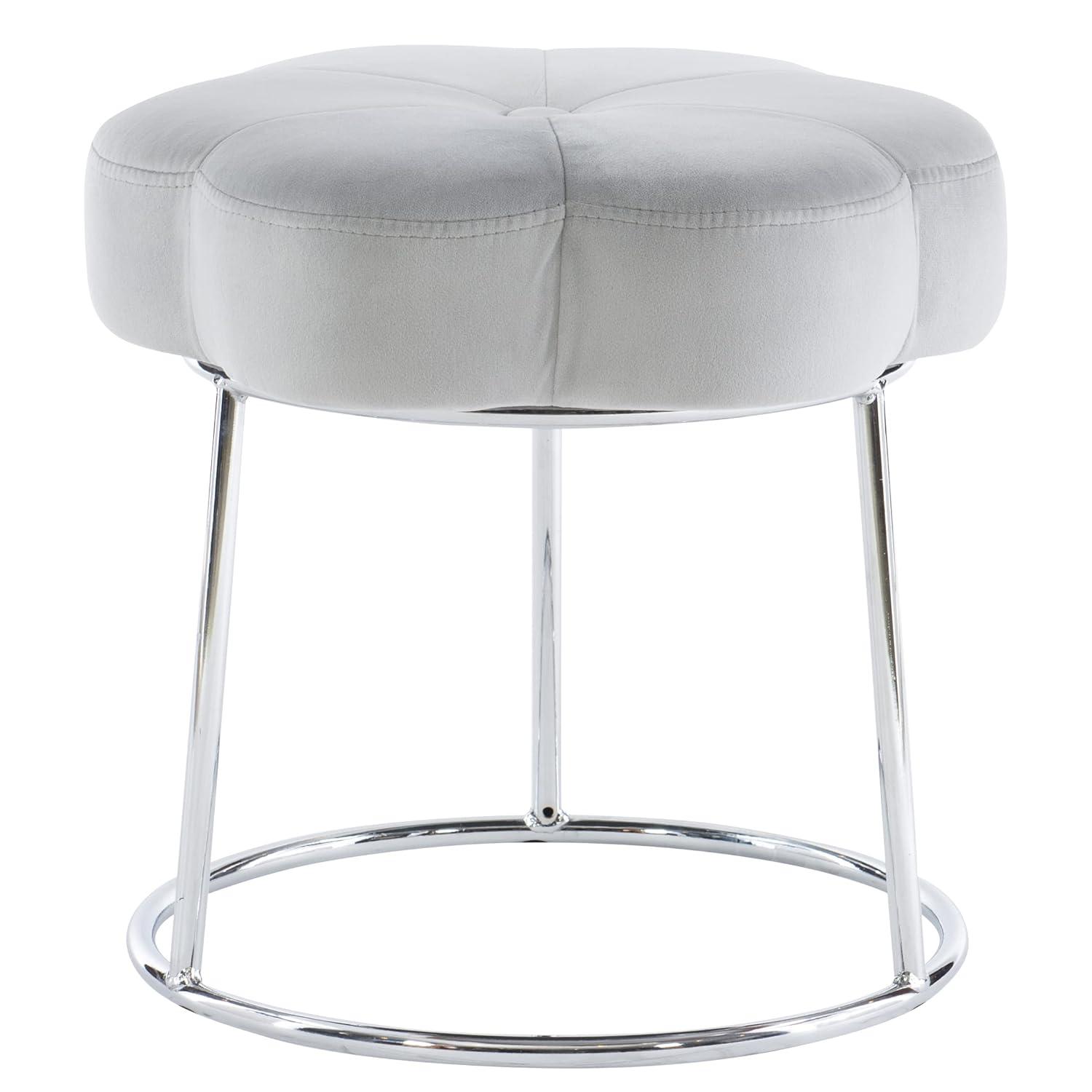 Ciara Flower Cushioned Vanity Stool