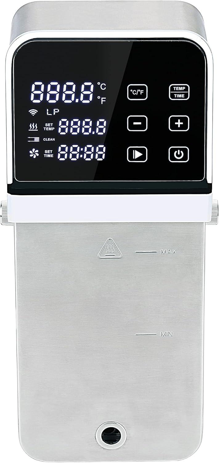 Stainless Steel Wi-Fi Sous Vide Immersion Circulator with Touch Panel