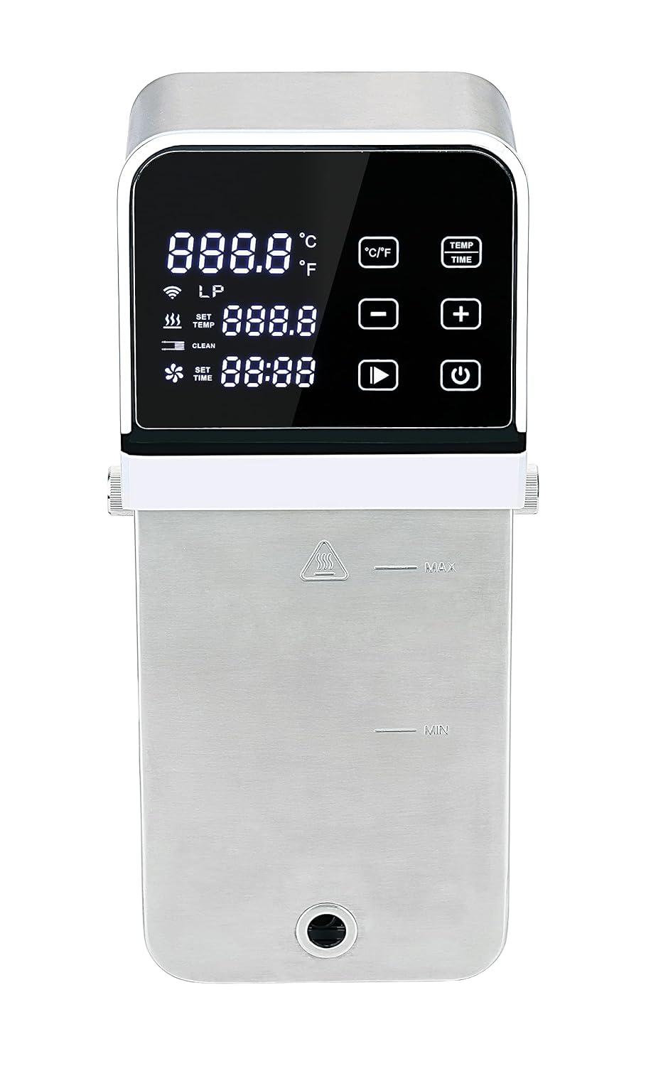Stainless Steel Wi-Fi Sous Vide Immersion Circulator with Touch Panel