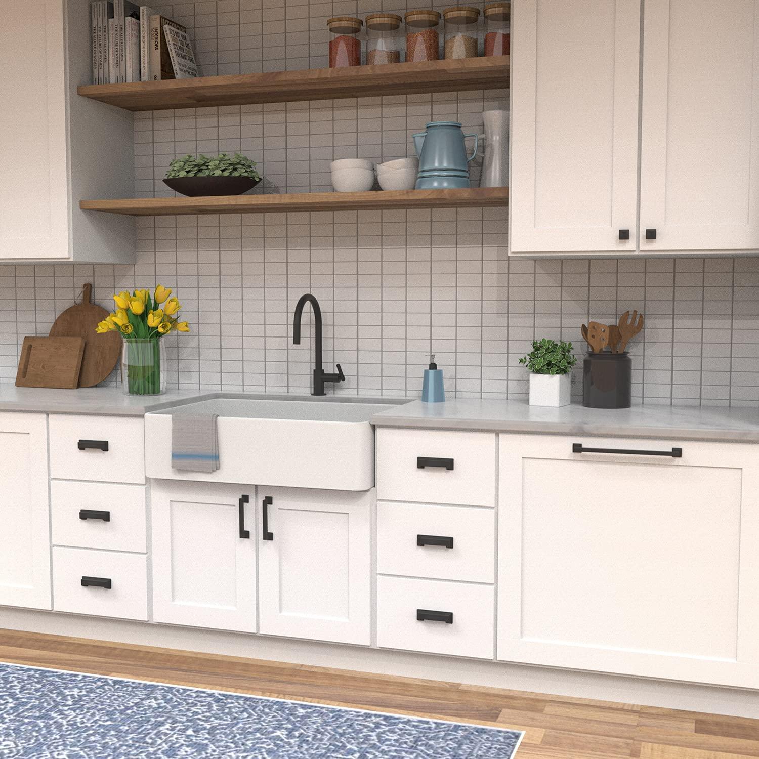 Studio Kitchen Cabinet Handles, Solid Core Drawer Pulls for Cabinet Doors
