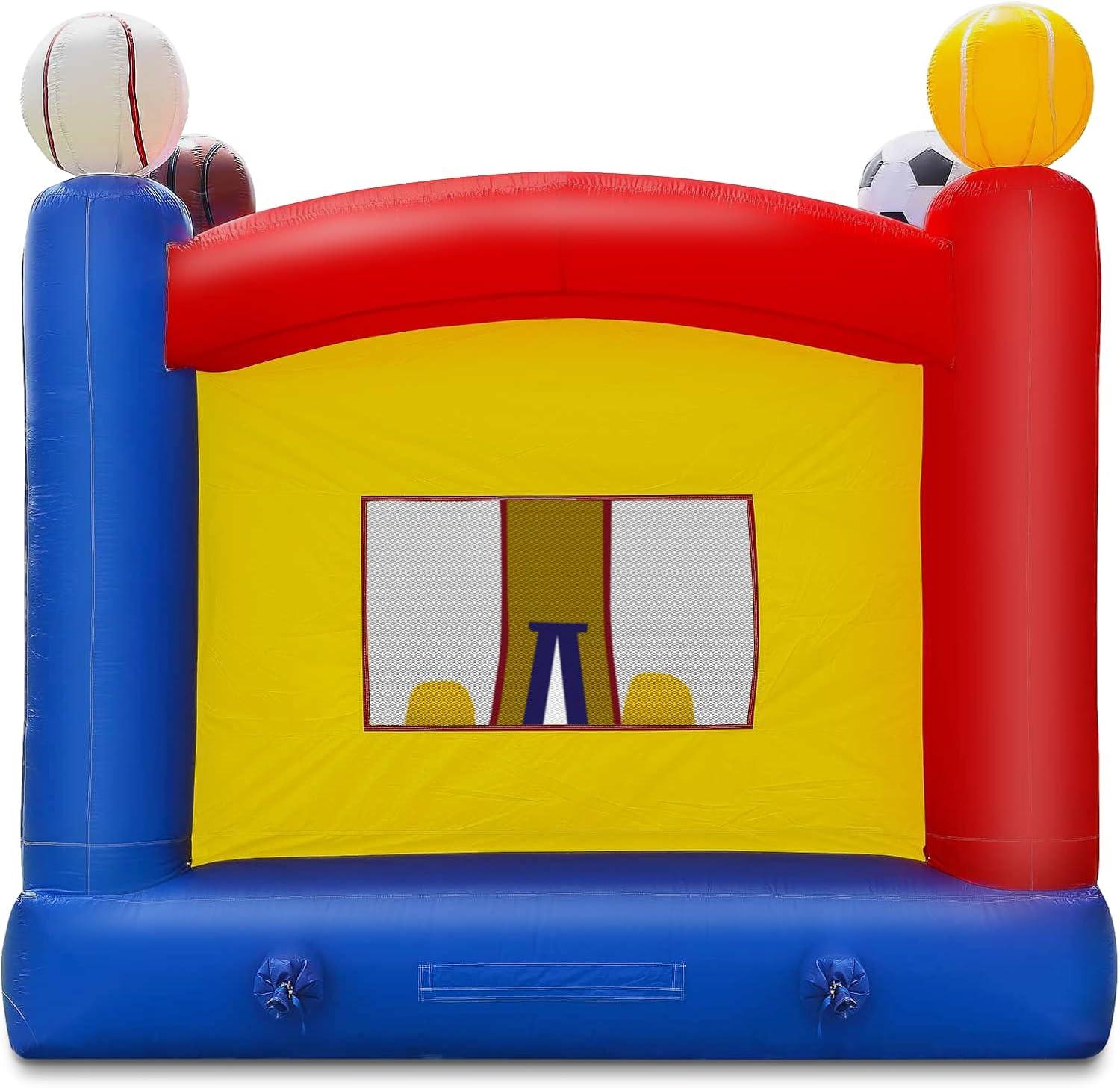 Cloud 9 17' x 13' Multicolor PVC Sports Bounce House with Slide