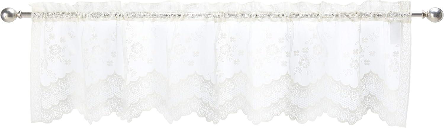 Mona Lisa Eggshell Lace Rod Pocket Valance 56 x 15 in