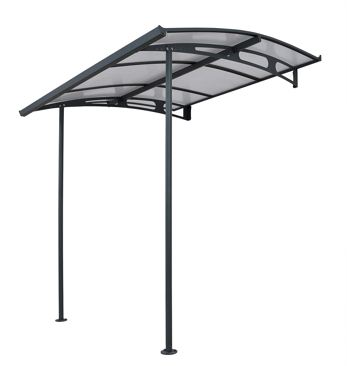 Canopia Palram - Canopia Vega 79.7'' W x 96.3'' D Acrylic Glass Gray Cover Stationary Patio Awning & Reviews | Wayfair