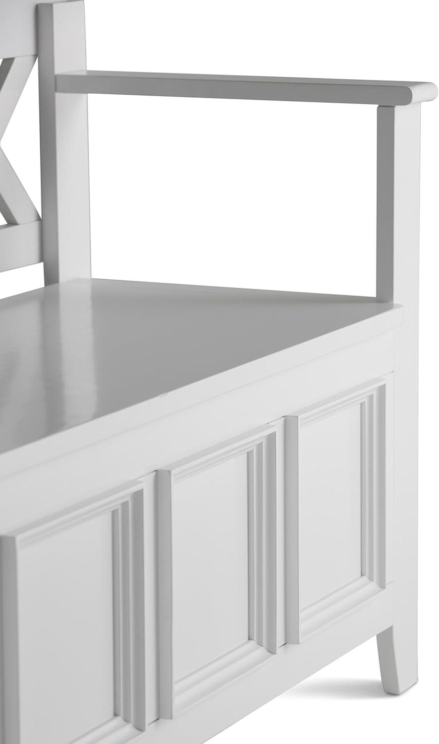 Simpli Home Amherst Solid Wood Entryway Lift Top Storage Bench