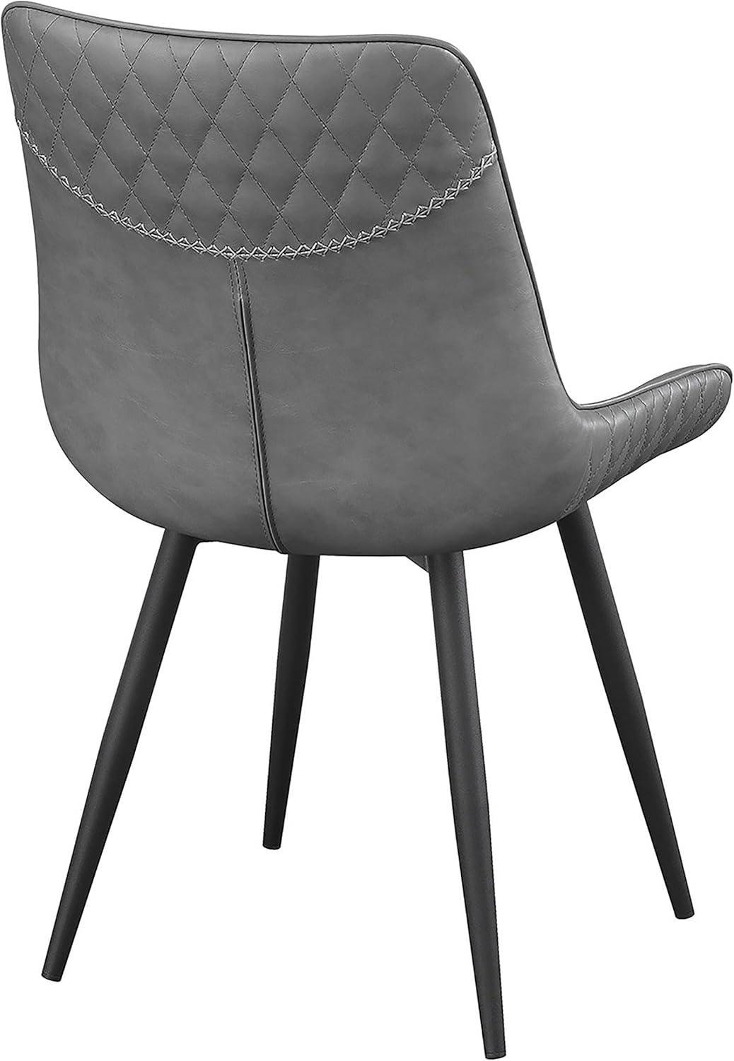 Upholstered Side Chairs Grey (Set of 2)