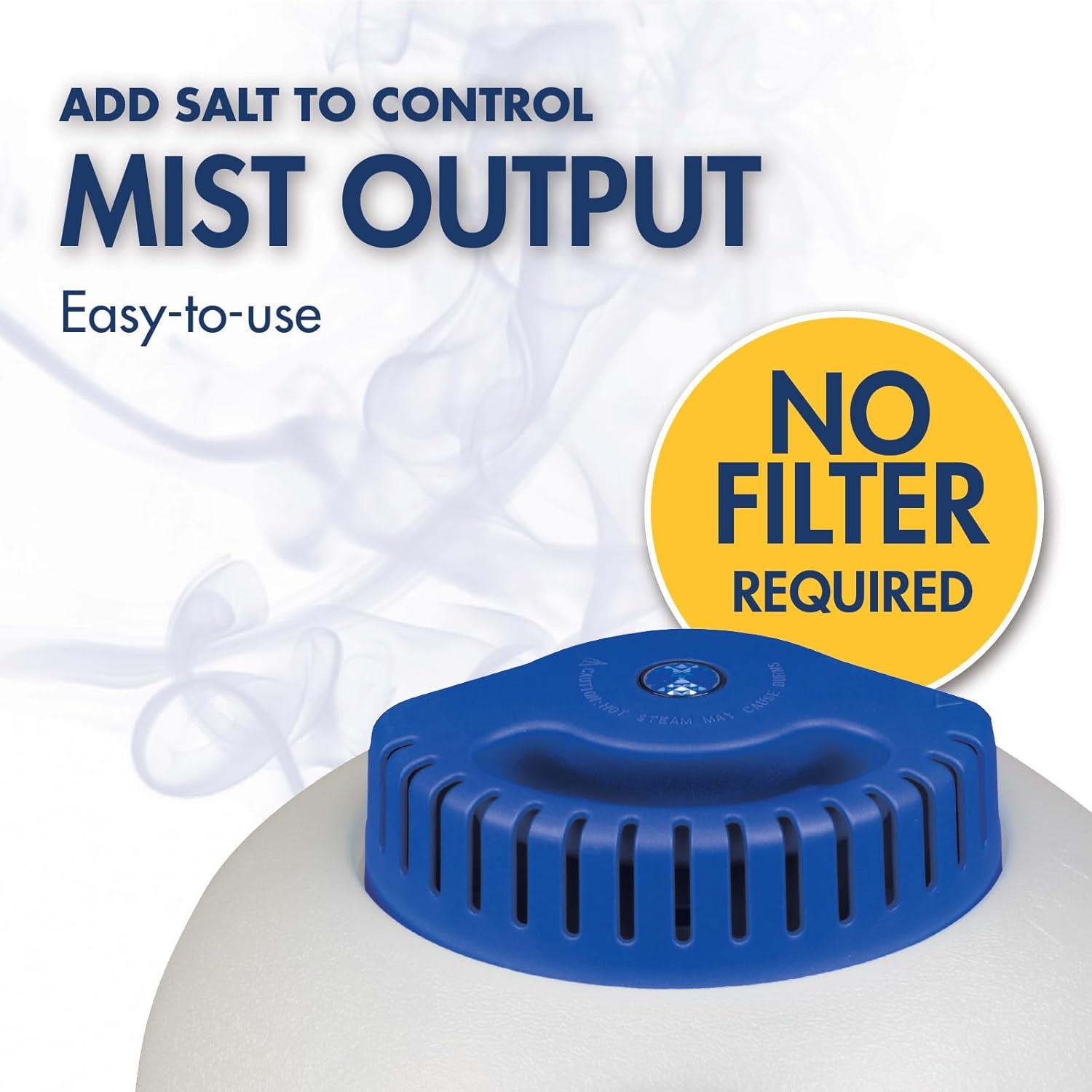 Thera|Care Warm Steam Vaporizer for Small Size Rooms, No Filter Required, Cold and Congestion Relief