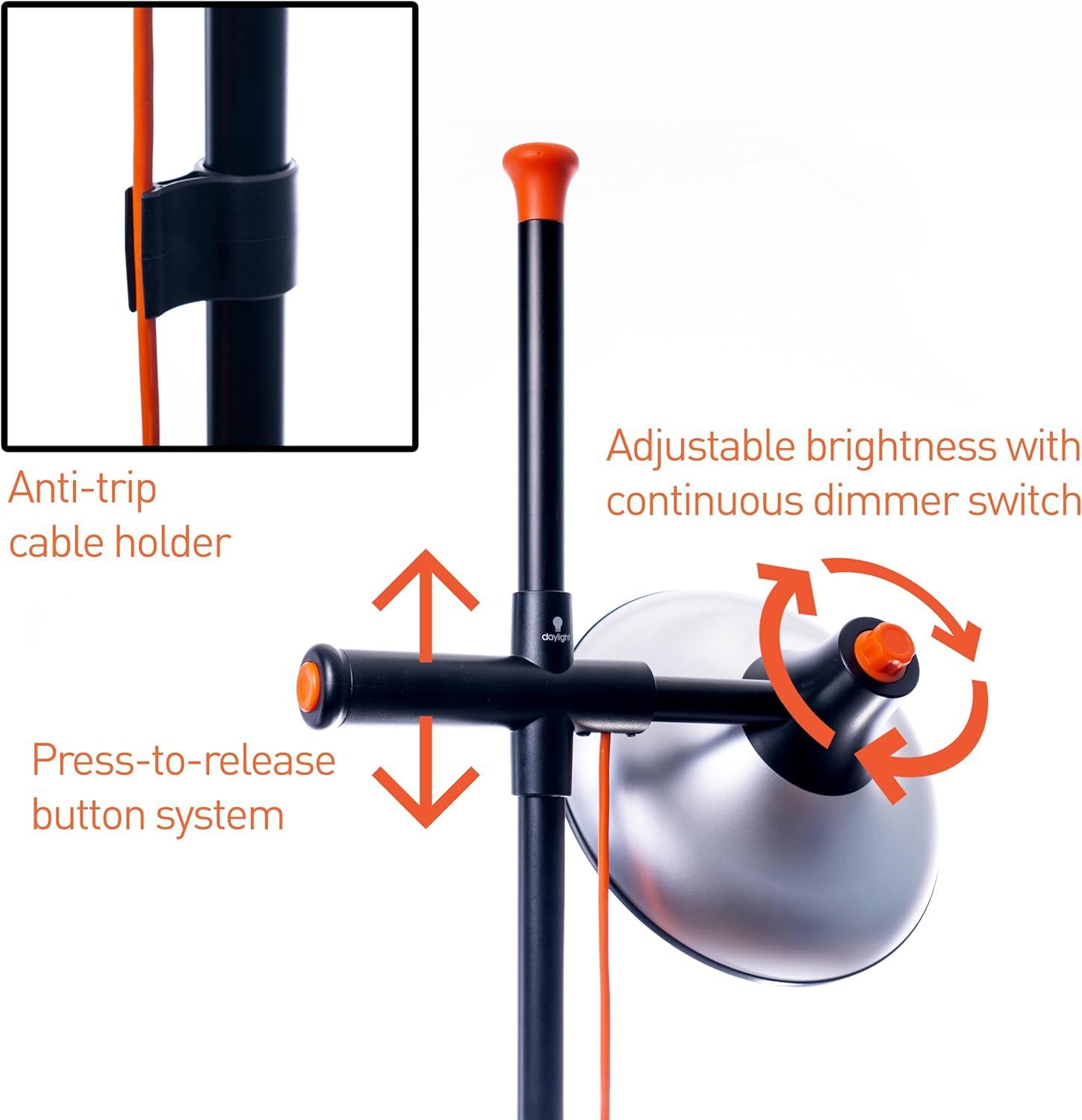Daylight Artist Studio Lamp 2 with Stand - Chrome and Black