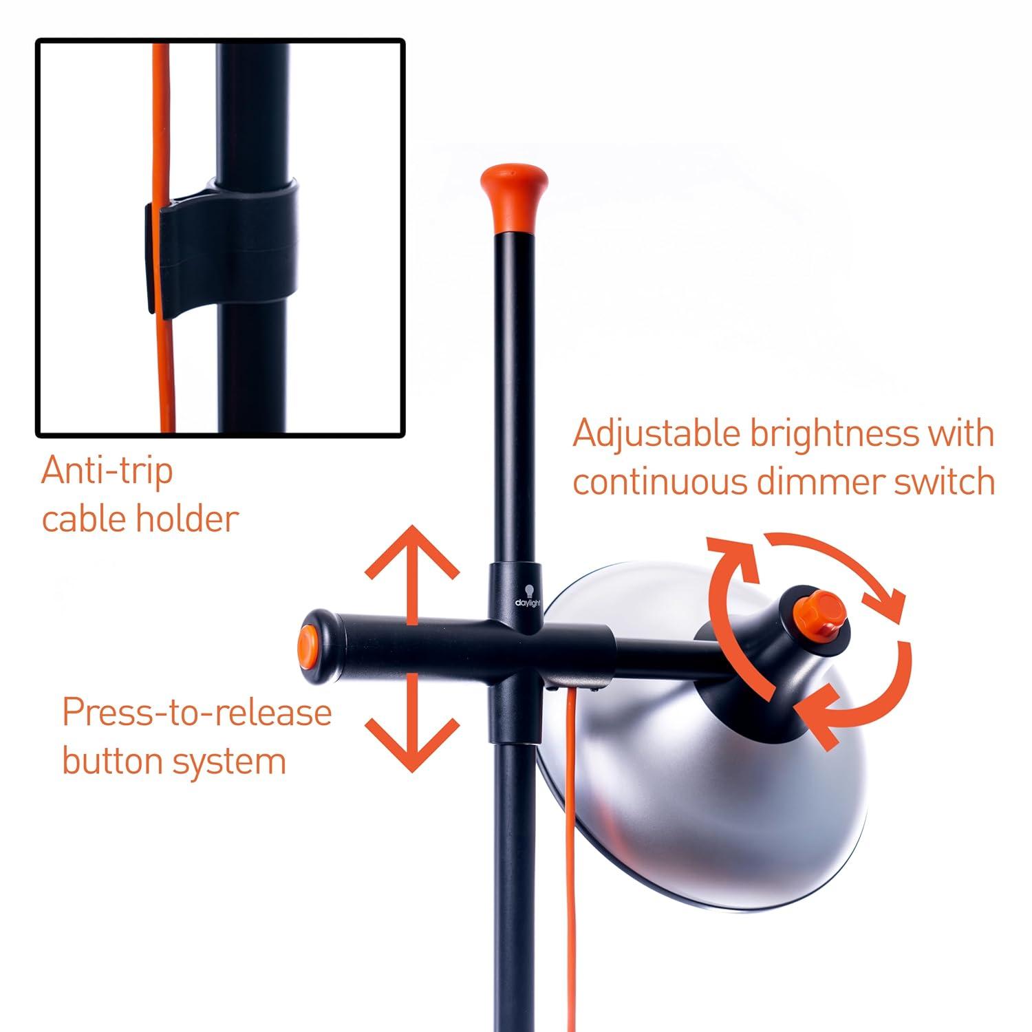 Daylight Artist Studio Lamp 2 with Stand - Chrome and Black