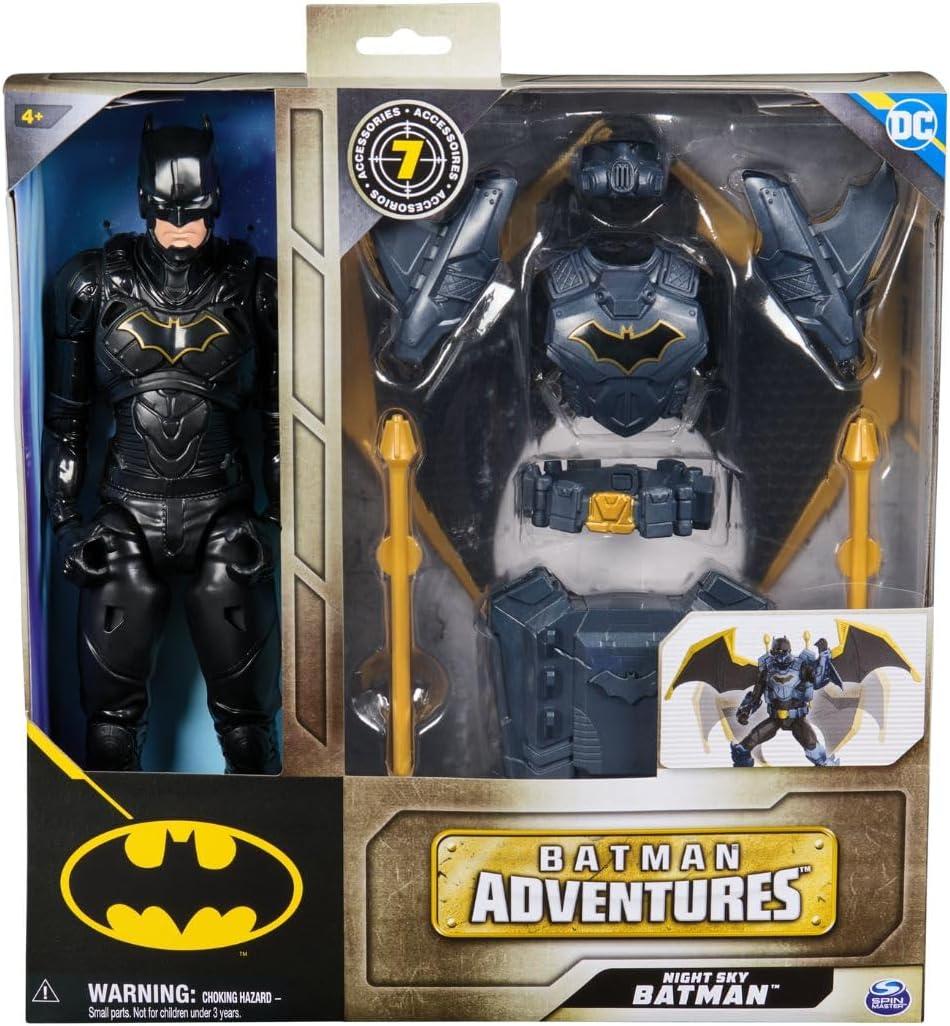 DC Comics Batman Adventures, 30-centimetre Night Sky Batman Action Figure with Expandable Wings