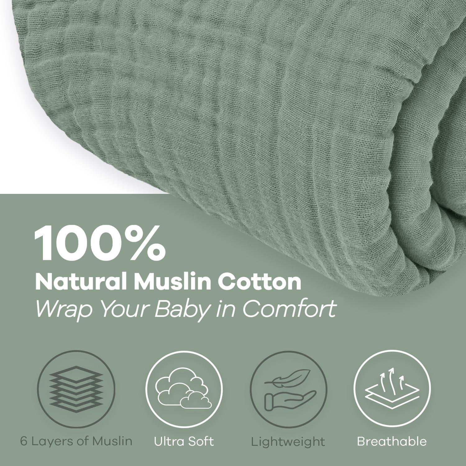 Queen Size Muslin Cotton Cooling Throw Blanket