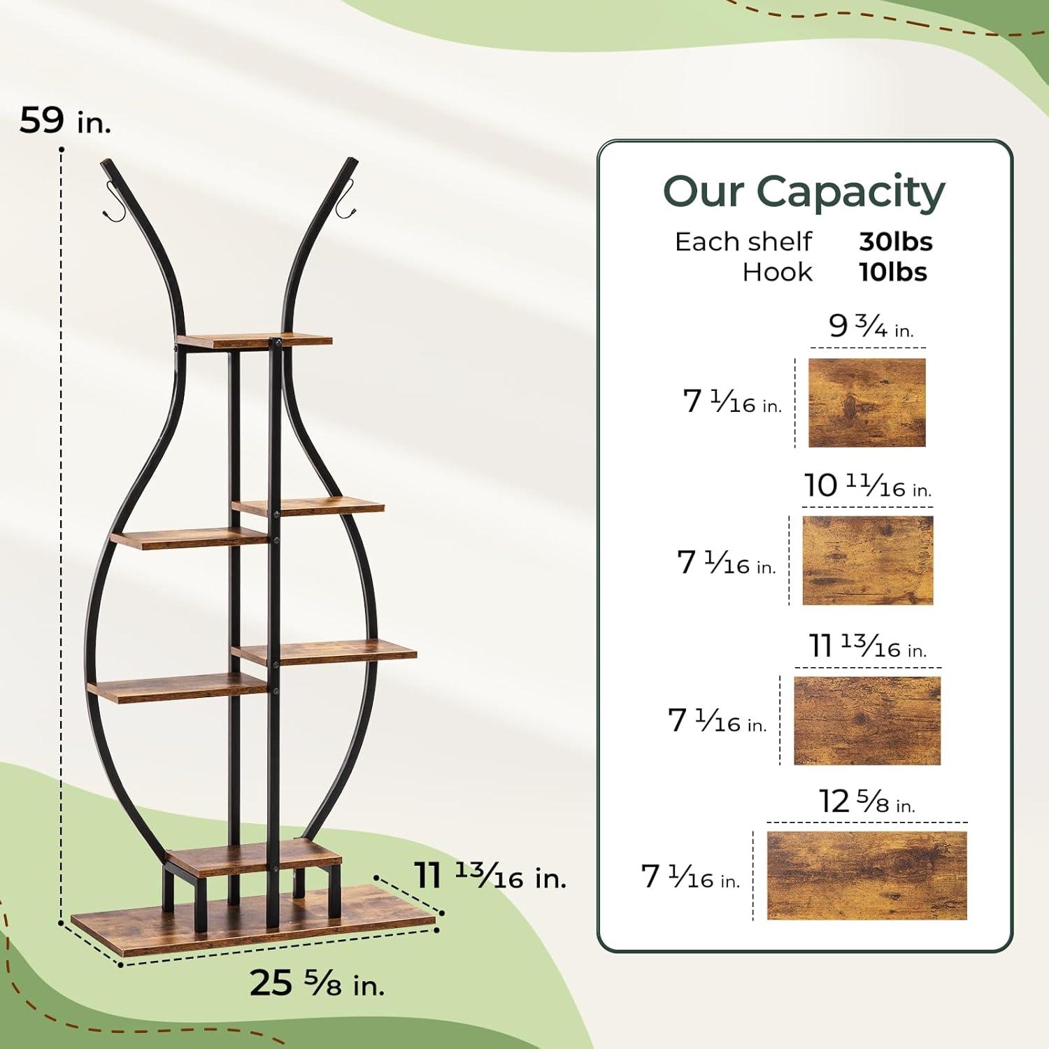 Metal Plant Stand Special S Shape 25.6 x 11.8 x 59 - 1 pcs