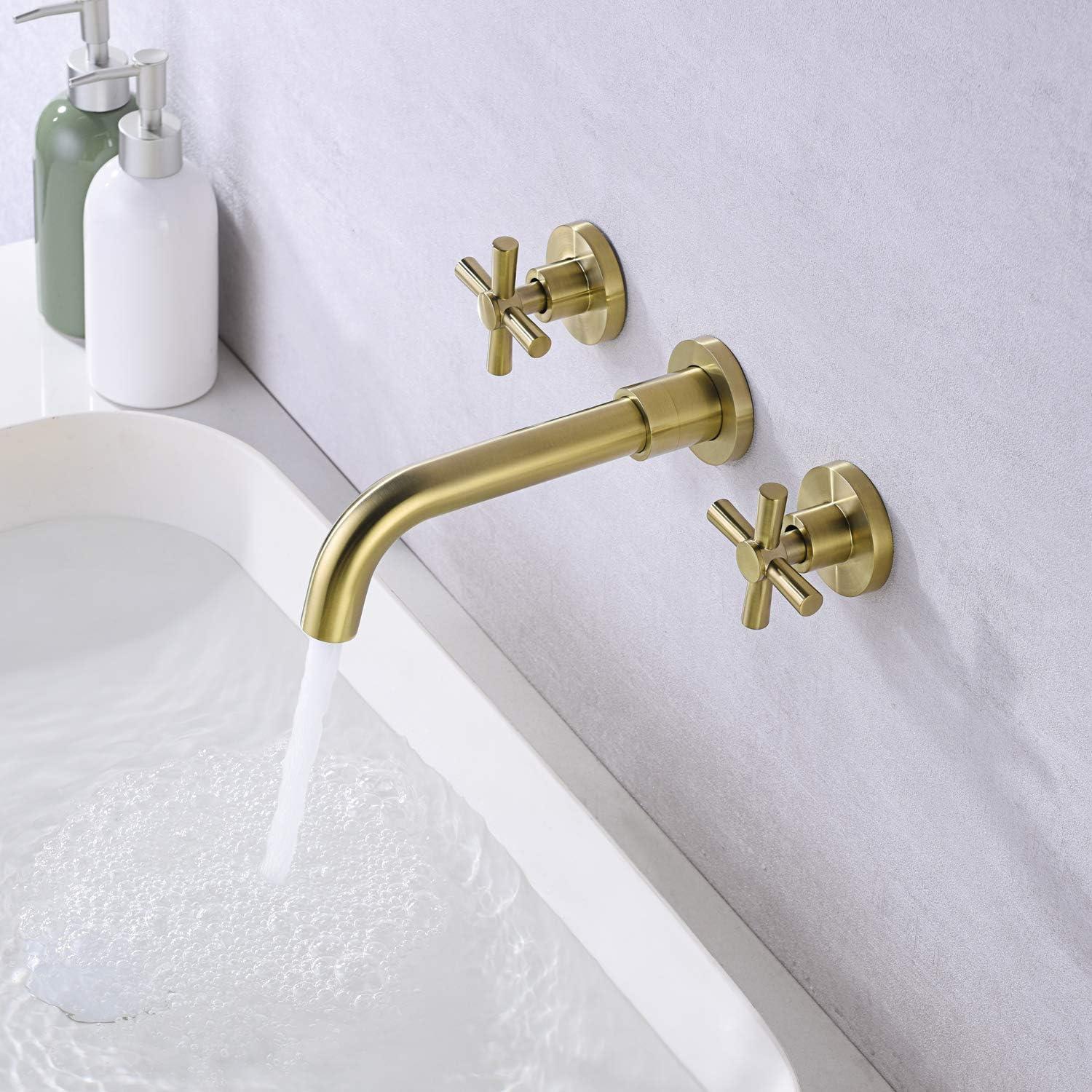 Wall Mounted 2-handle Bathroom Faucet