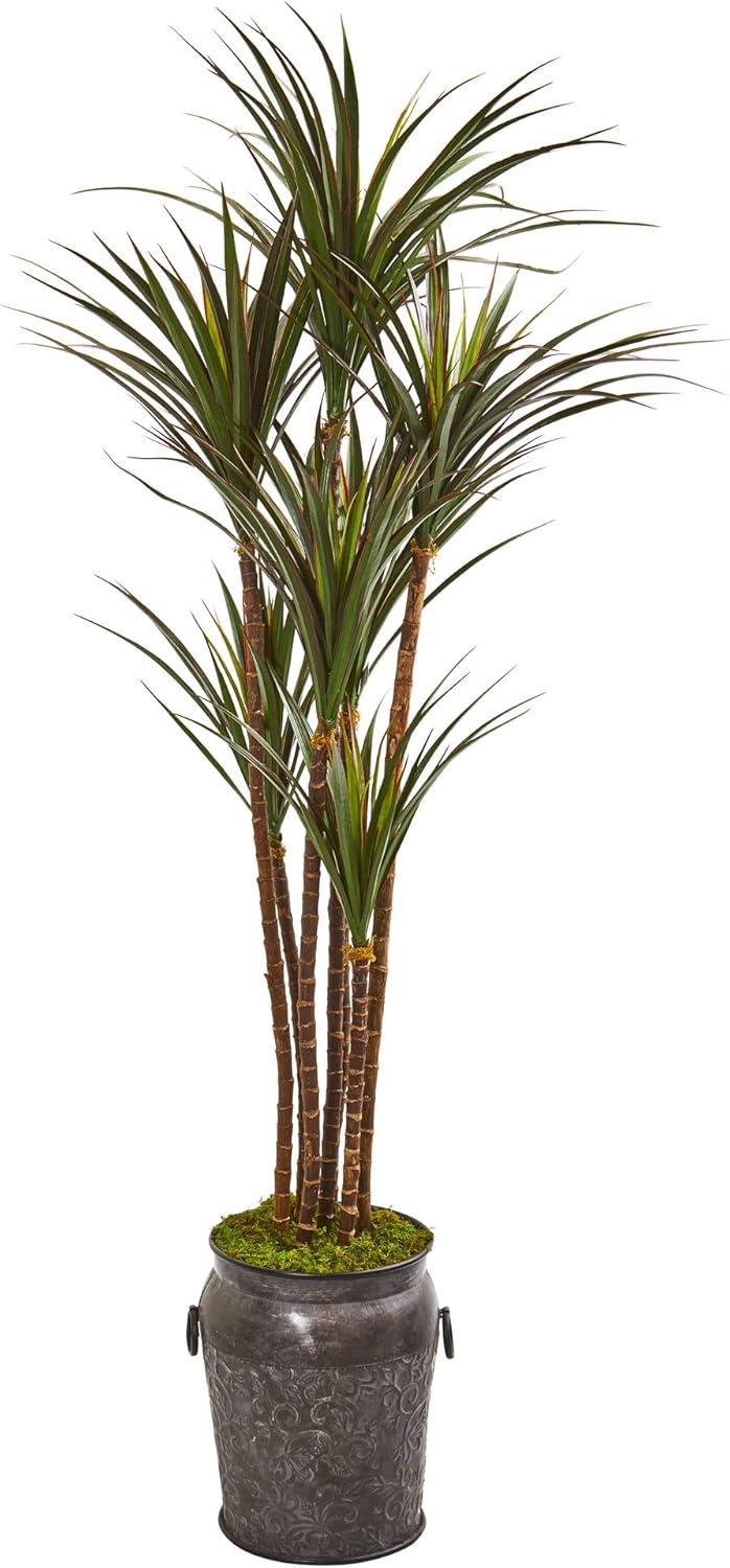Nearly Natural 6ft. Giant Yucca Artificial Tree in Decorative Planter UV Resistant (Indoor/Outdoor)