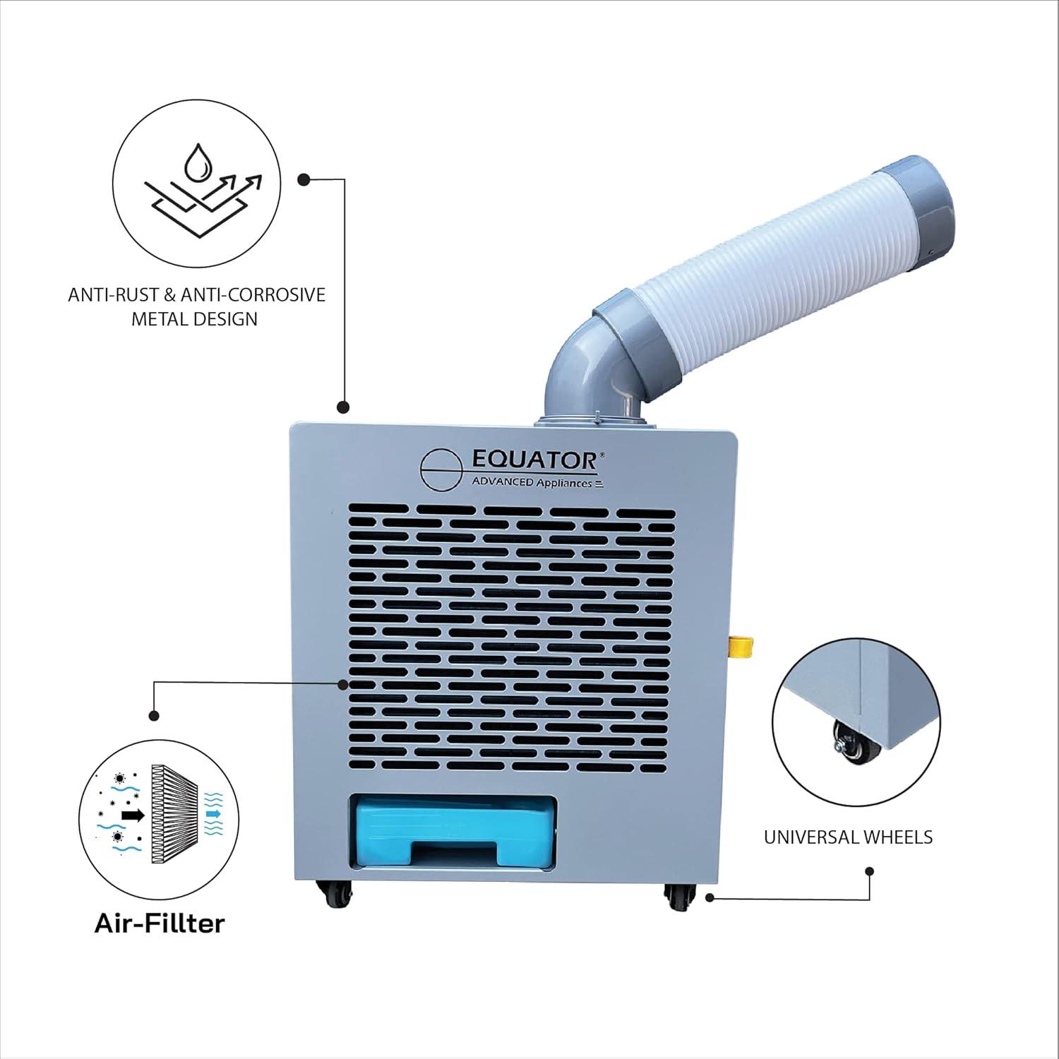 Equator Advanced Appliances Equator 3-in-1 AC Heater Air 9000BTU Outdoor Air Conditioner/ Spot Cooler IP24 Casters 110V