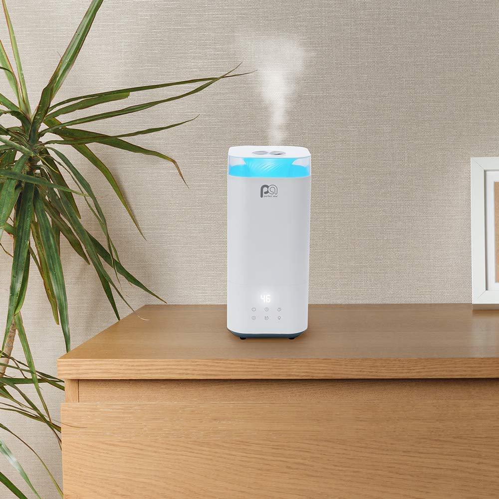 1.32 Gallon White Ultrasonic Cool Mist Humidifier with Night Light