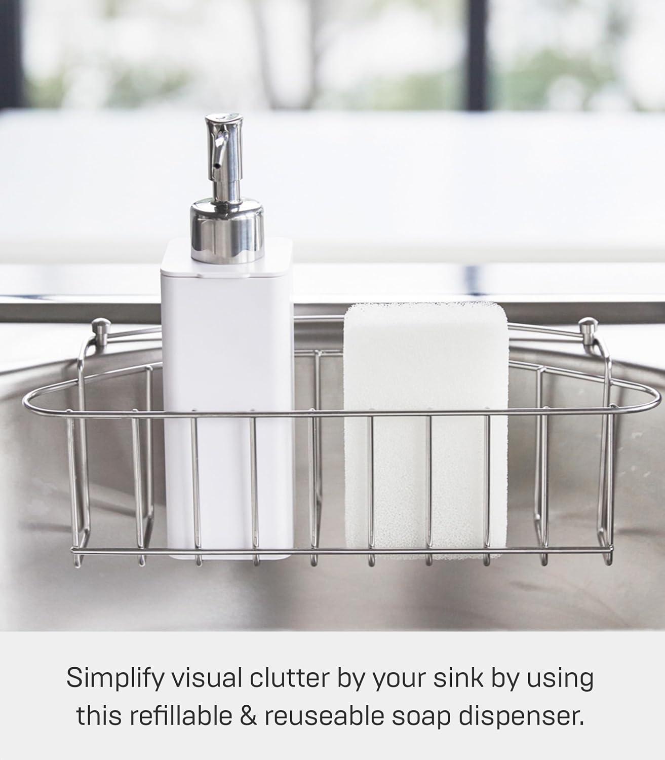 Yamazaki Home Yamazaki Home Refillable Hand Soap Dispenser With Pump, Bathroom, Kitchen, 8.5 fluid oz.
